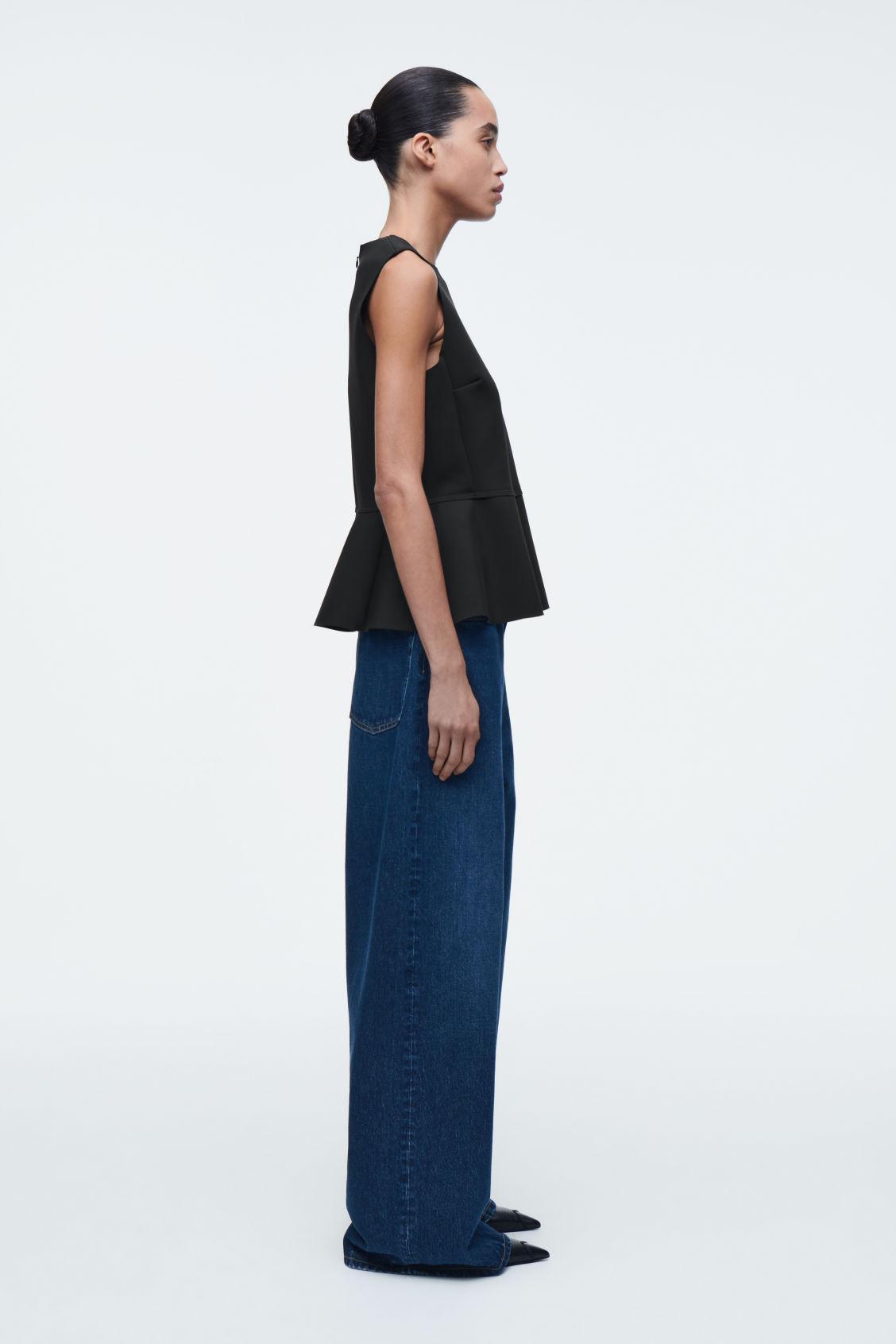 PEPLUM SCUBA TANK TOP Product Image