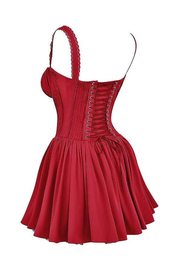 Pietra Cherry Corset Mini Dress Product Image