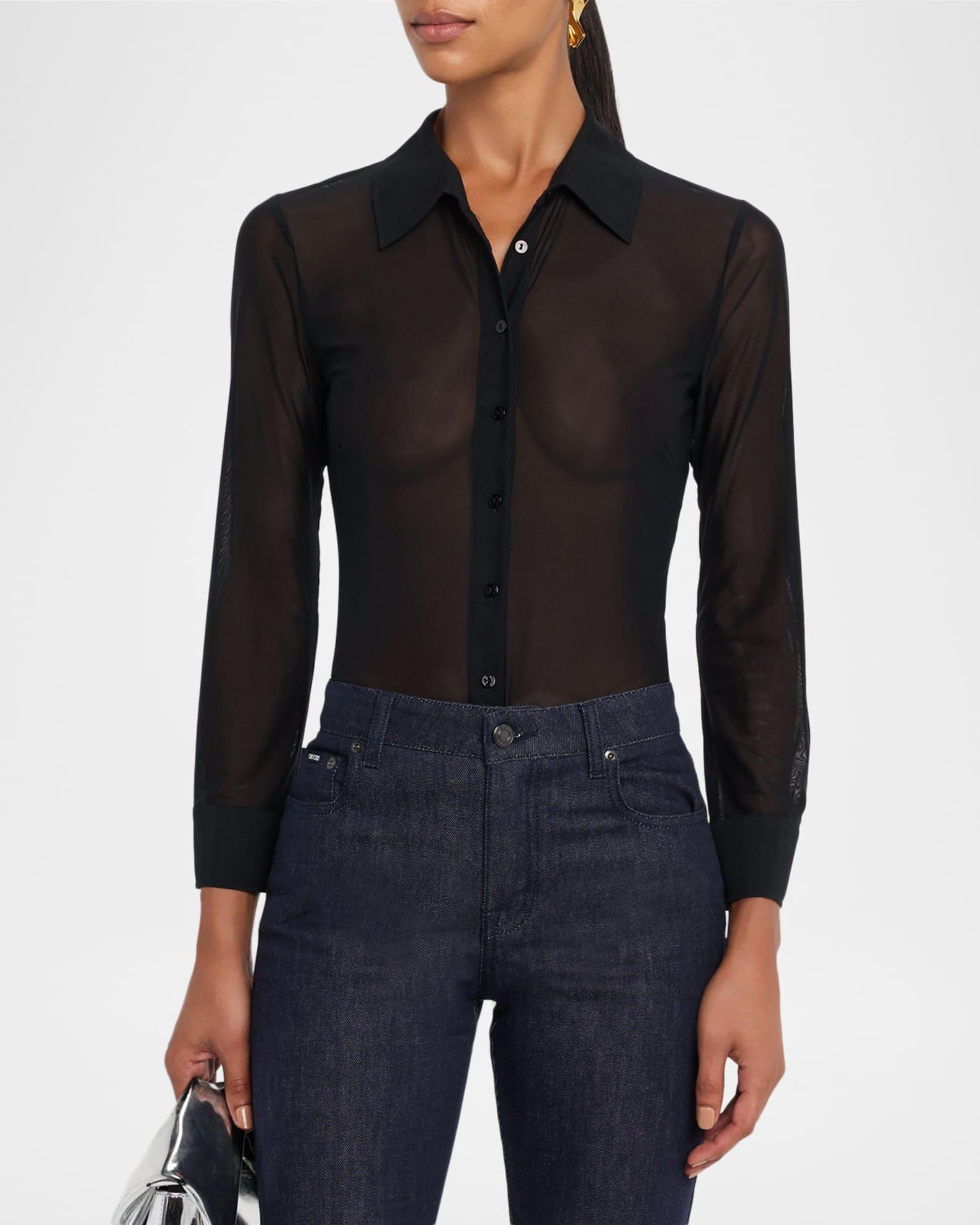 Indiana Sheer Fitted Blouse Product Image
