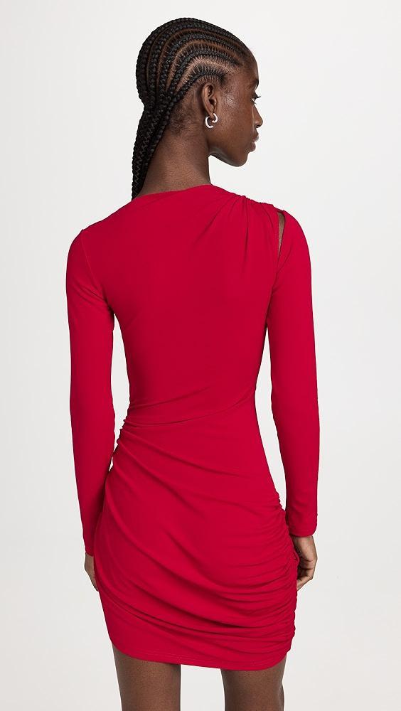 Monse Long Sleeve Keyhole Detail Draped Dress | Shopbop Product Image