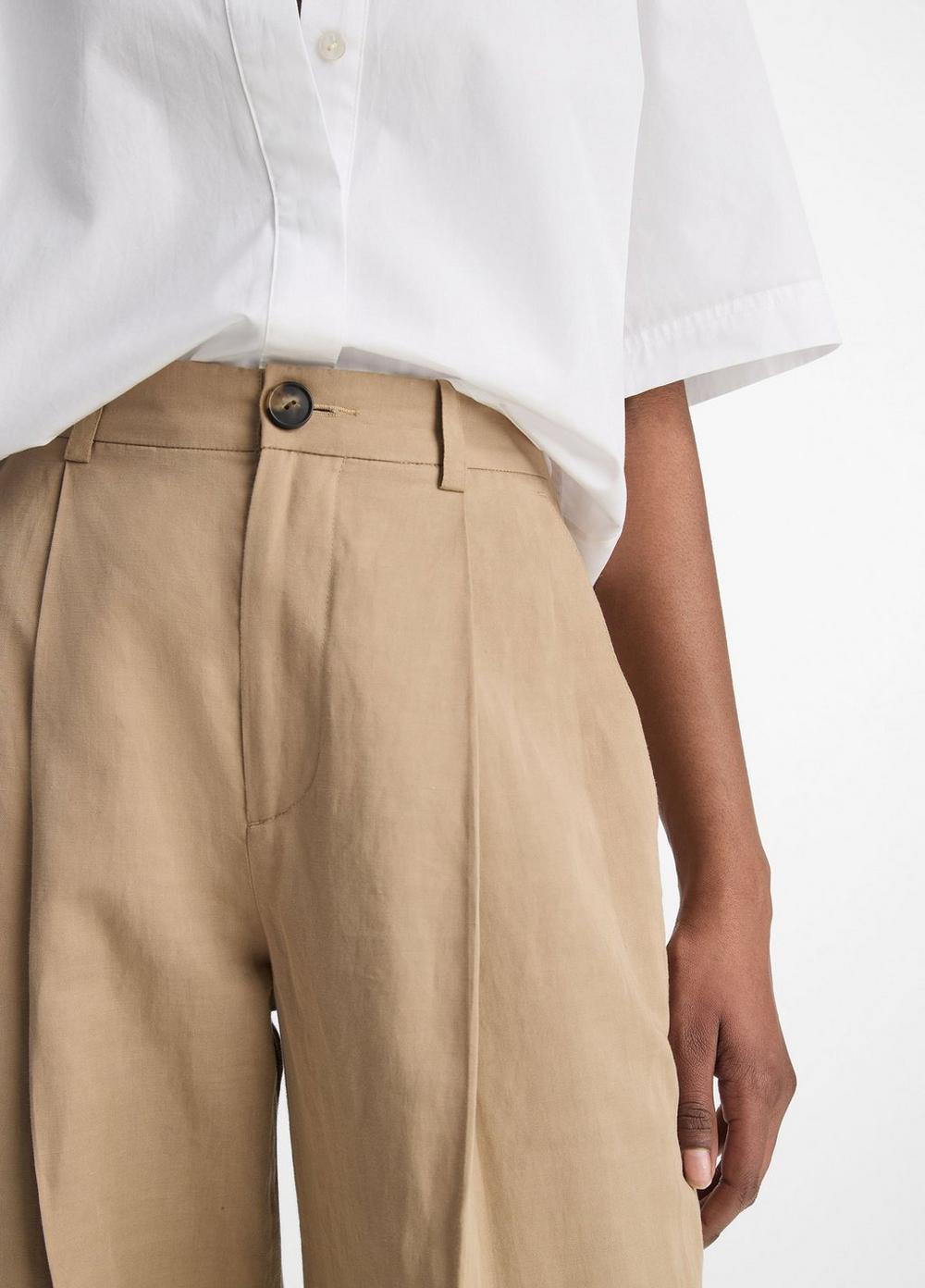Womens High-Waist Tailored Wide-Leg Trouser, Rye, Size 4 Vince Product Image