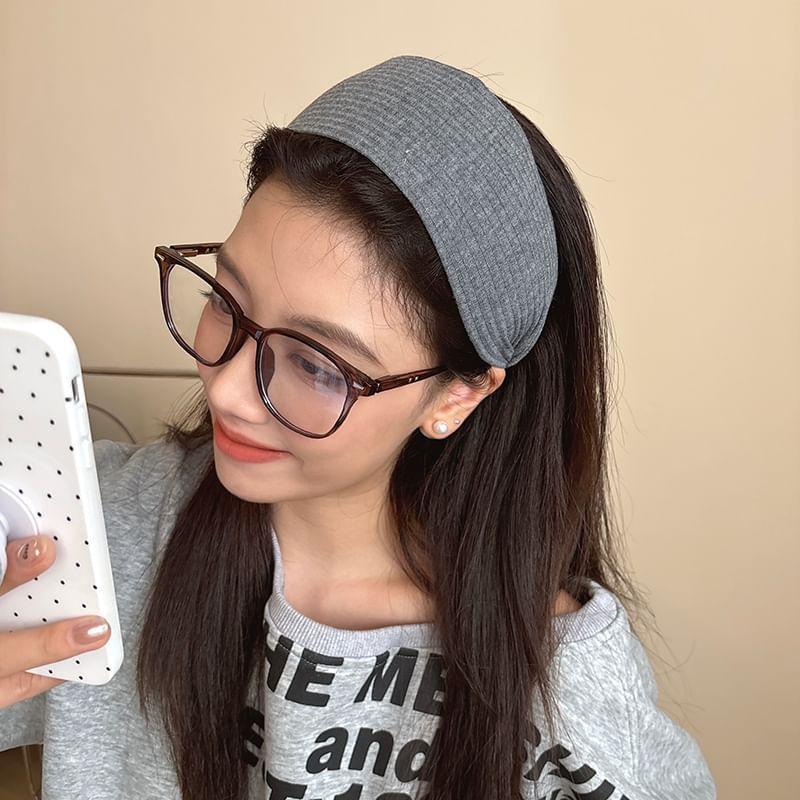 Plain Ribbed Knit Headband Product Image
