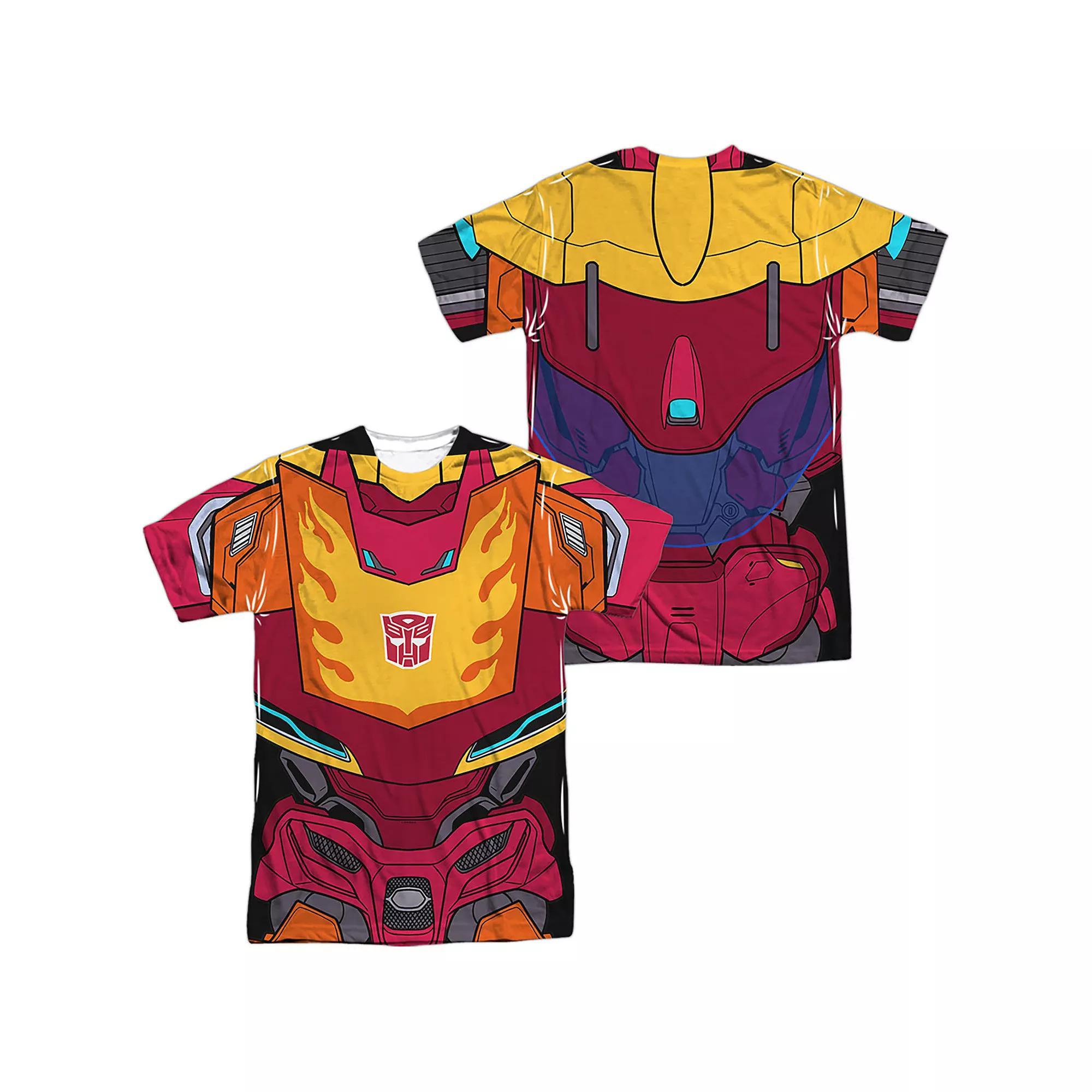 Men's Transformers Hot Rod Sublimated Graphic Tee, Size: XXL, Black Product Image