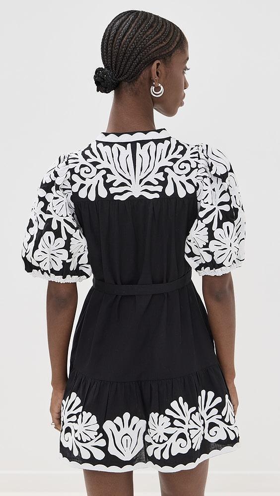 Sea Agathe Applique Puff Sleeve Mini Dress | Shopbop Product Image