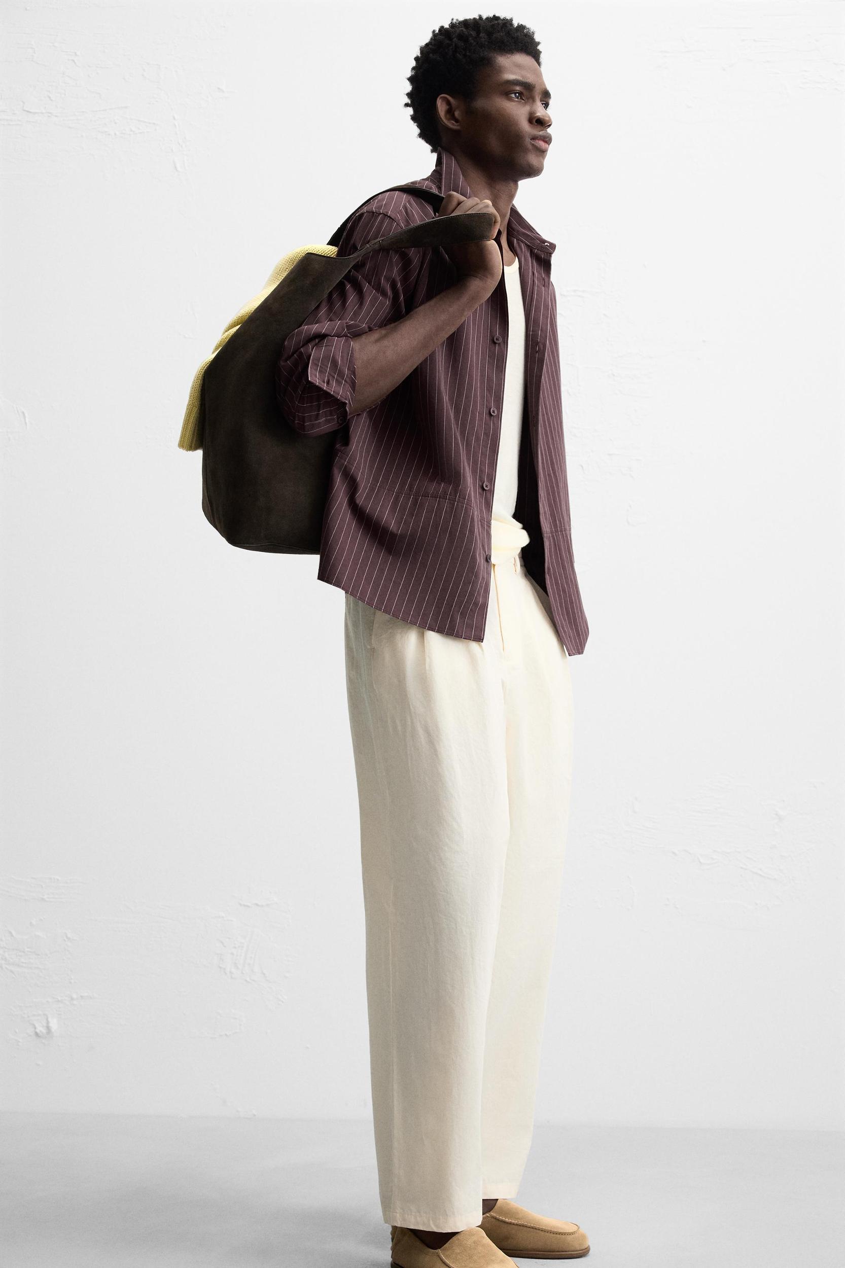 PLEATED CHINO PANTS Product Image