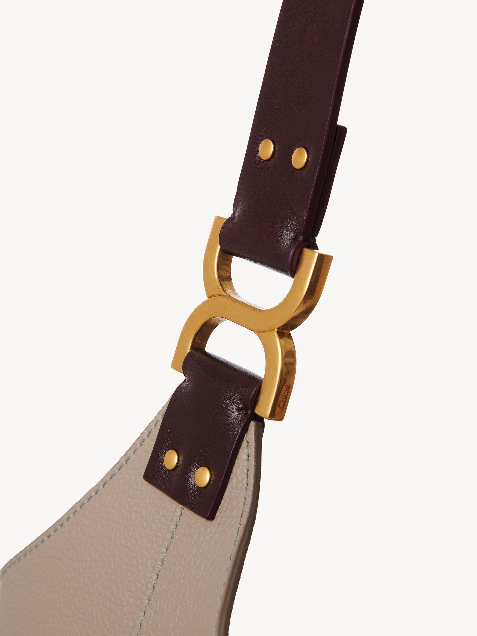 Marcie hobo bag in grained leather Product Image