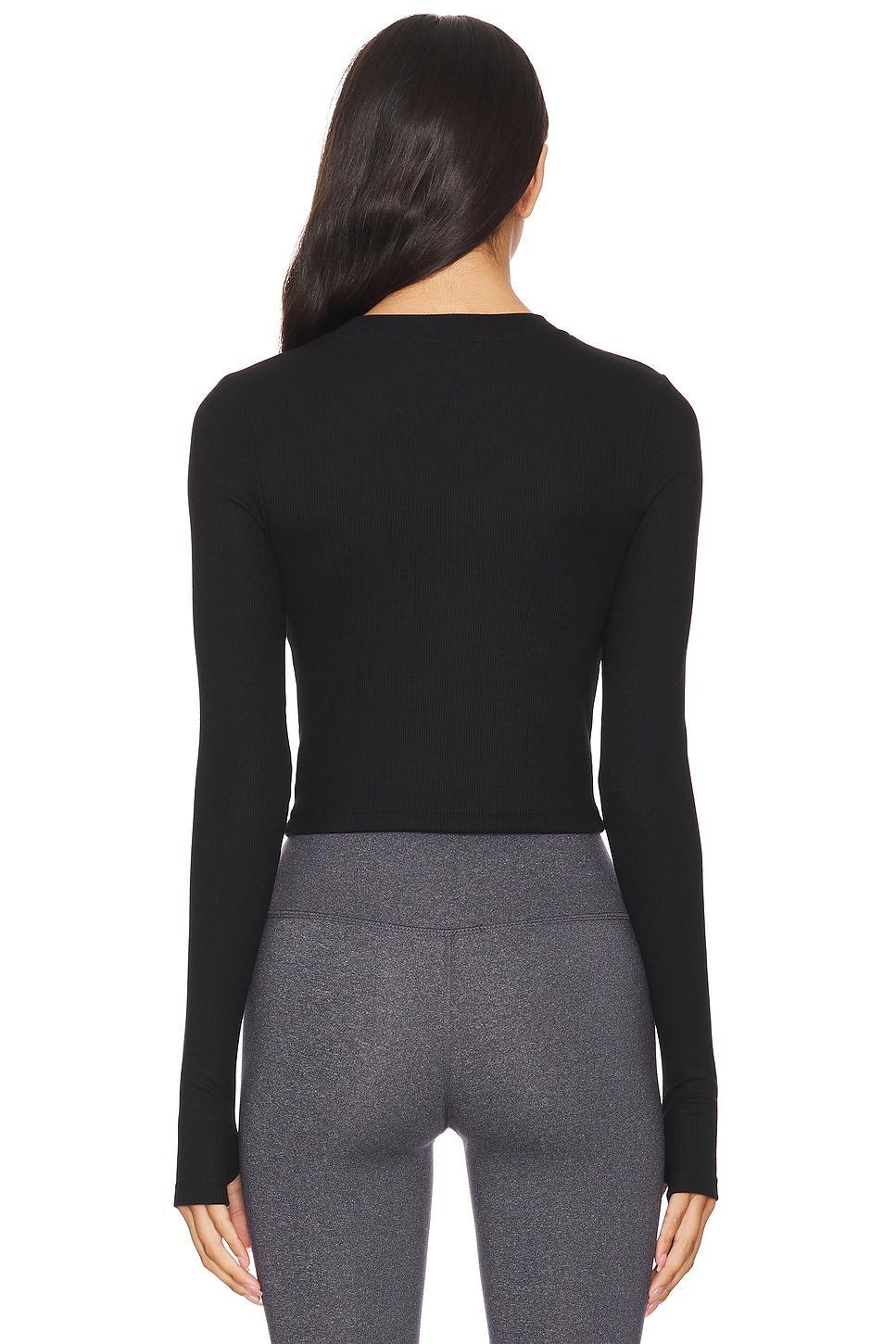 Louise Rib Long Sleeve Crop Top Splits59 Product Image
