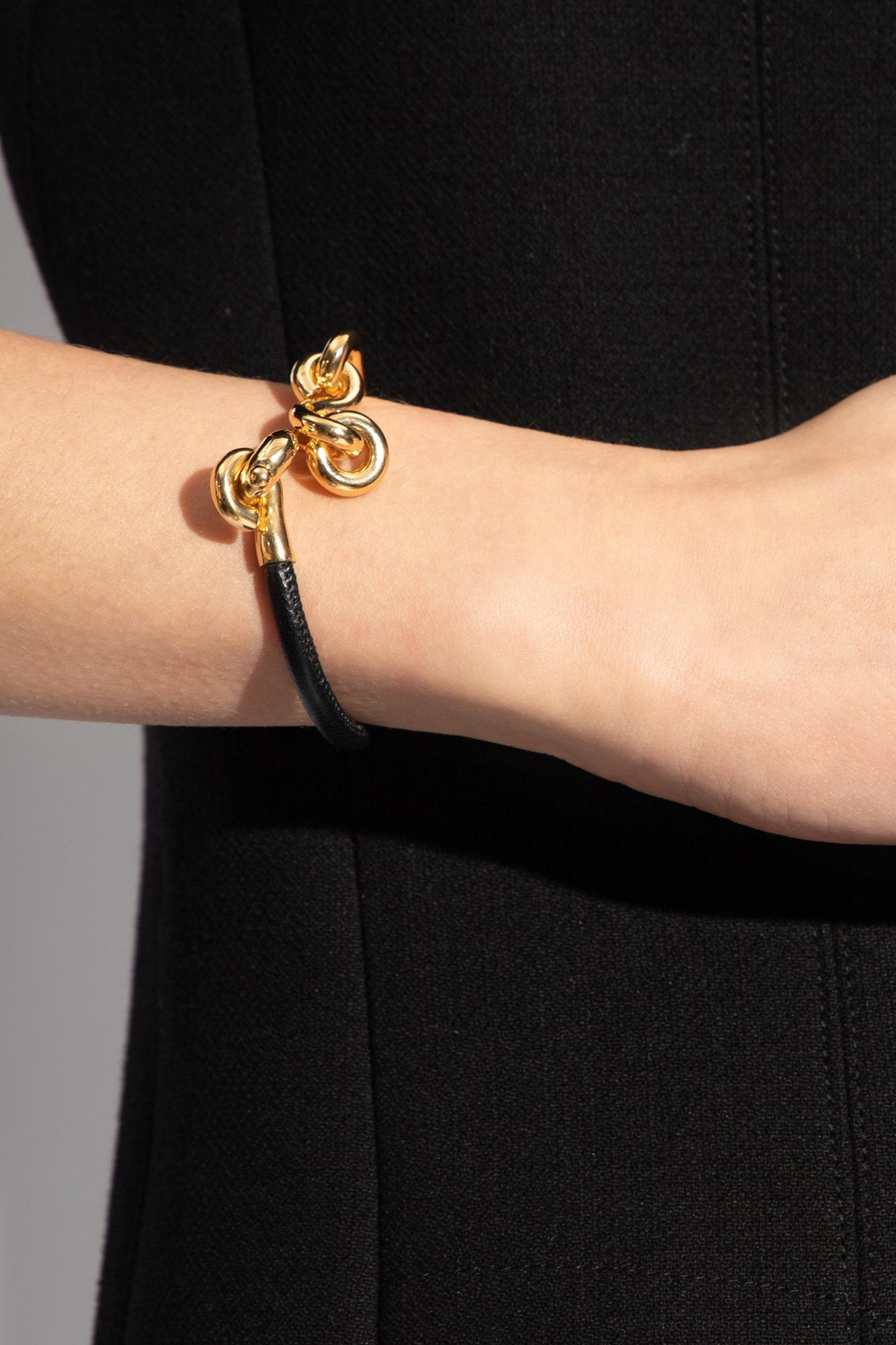 BOTTEGA VENETA Leather Bracelet In Black Product Image