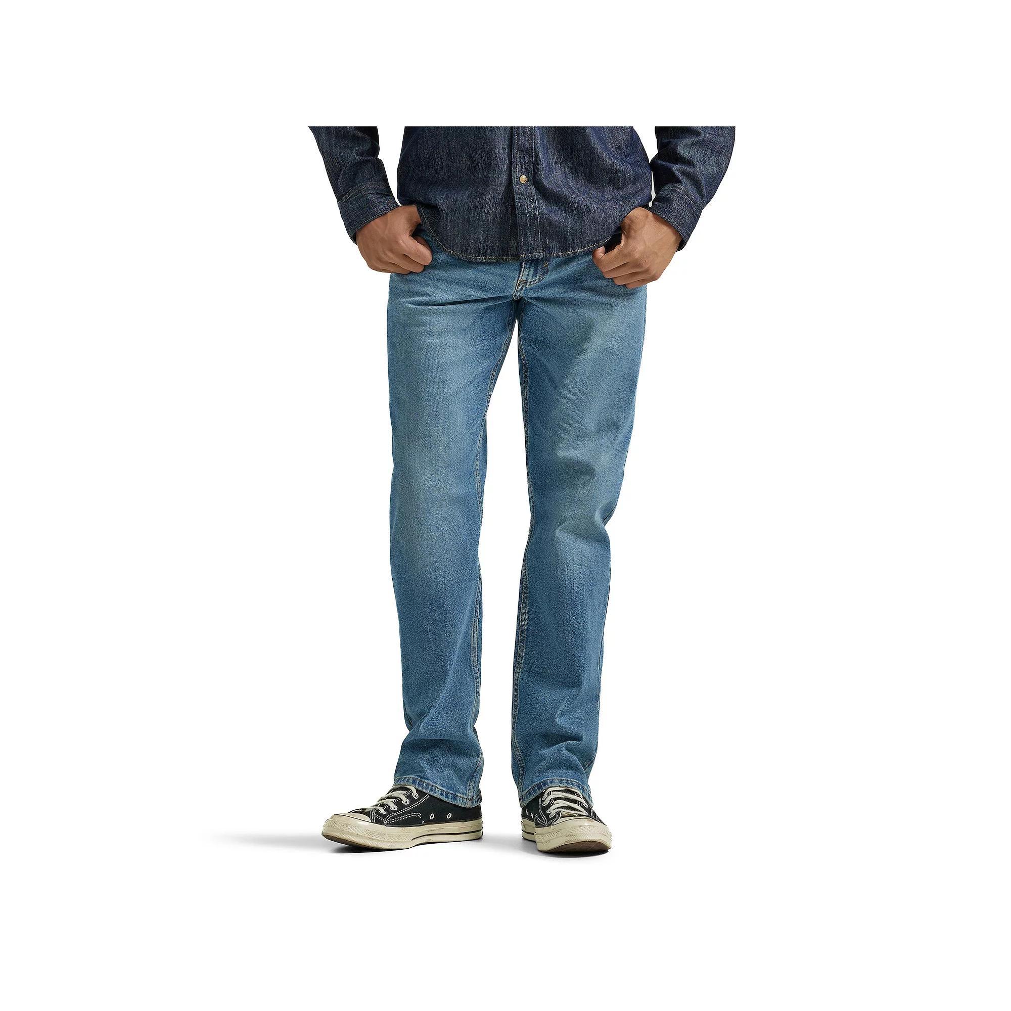 Mens Wrangler Regular-Fit Jeans Lighter Blue Product Image