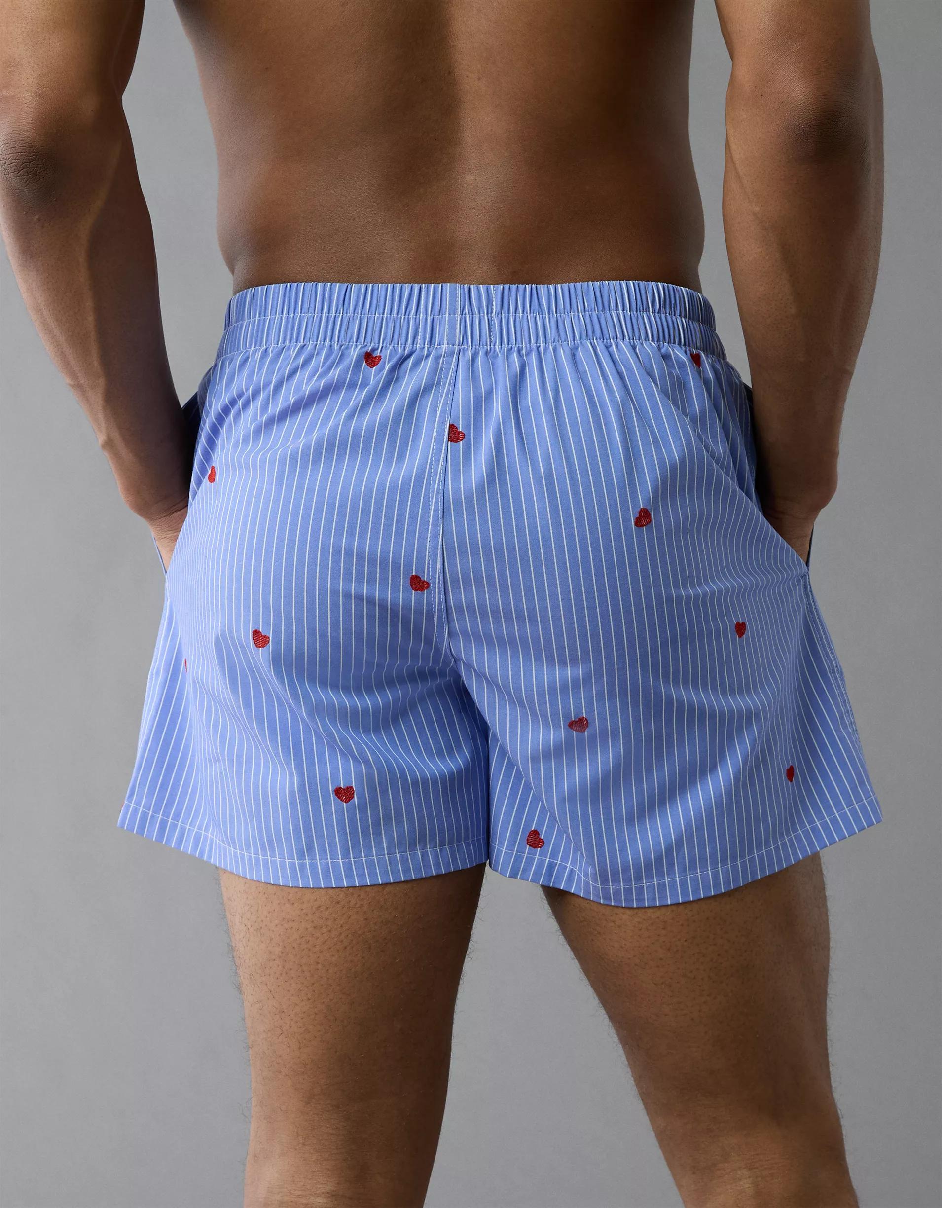 AEO Men's Striped Hearts Poplin Pocket Boxer Short Product Image