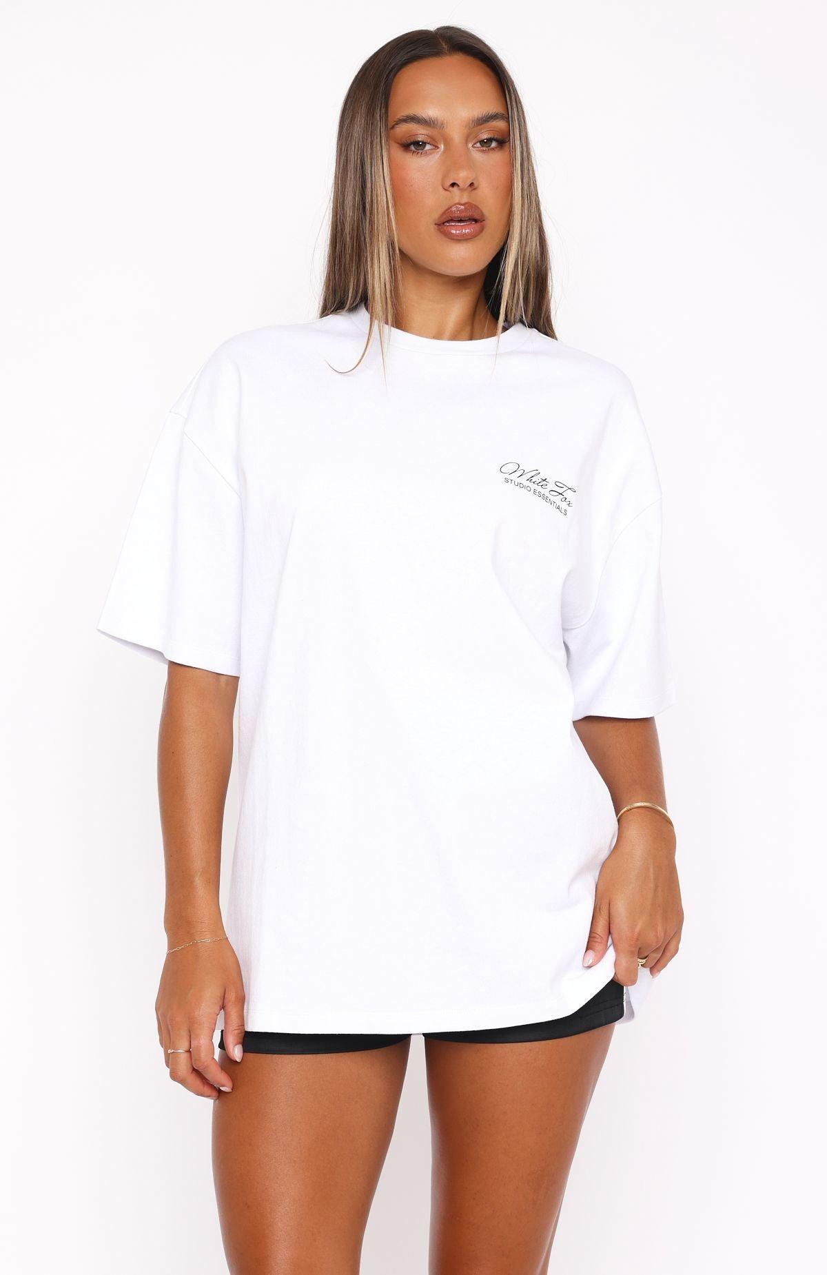 Studio Classic Oversized Tee White Male Product Image