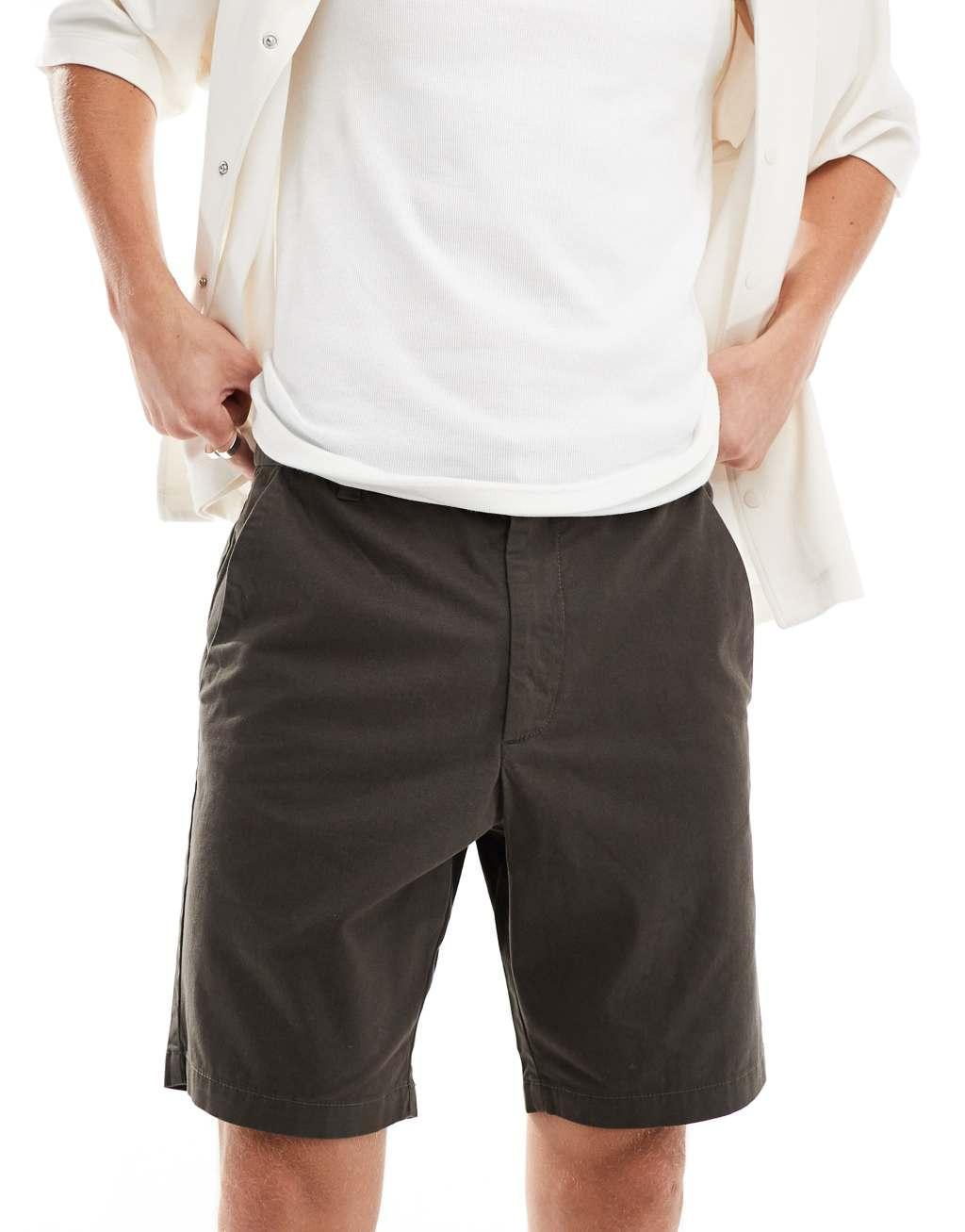 French Connection chino shorts in khaki Product Image