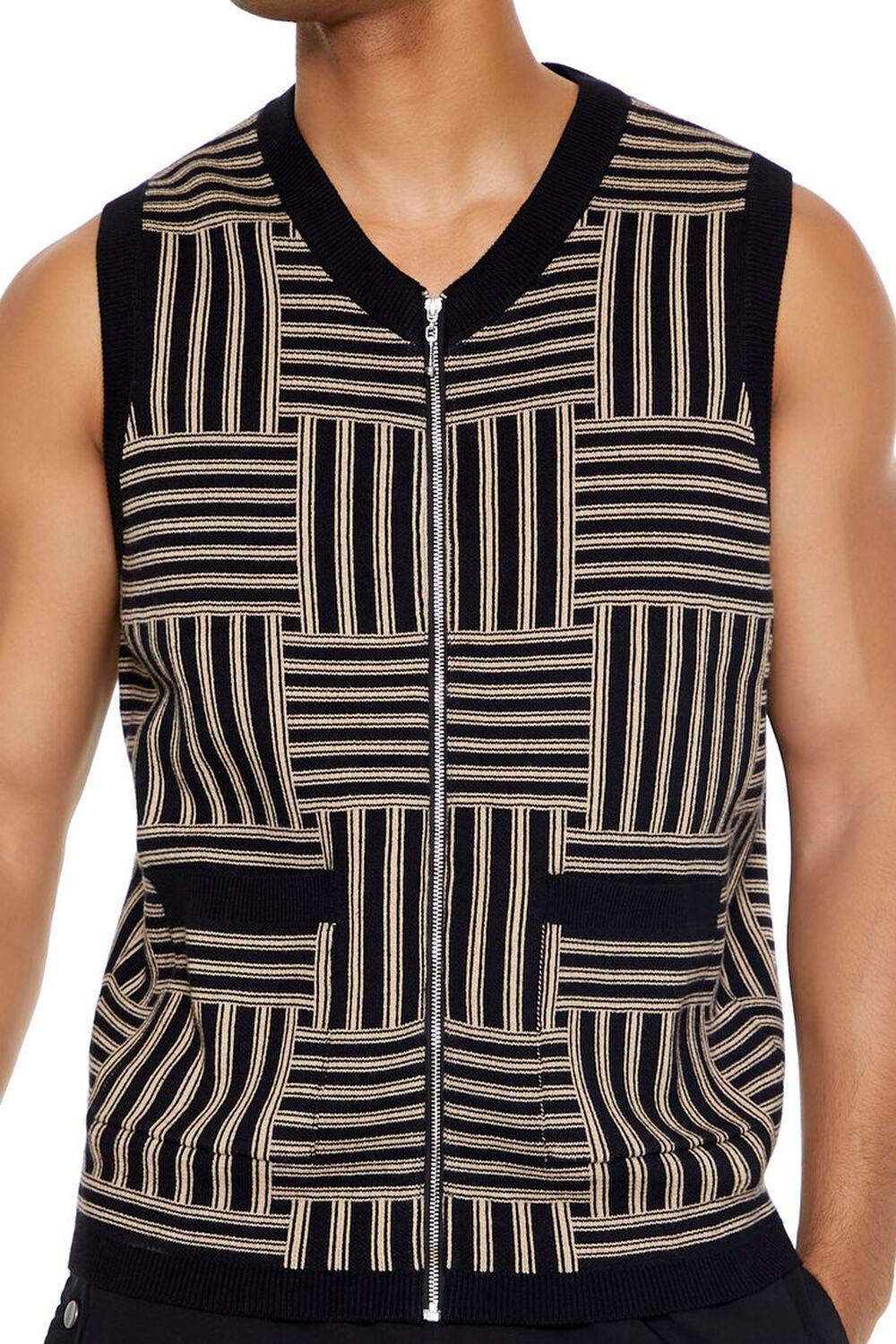 Geo Print Zip-Up Sweater Vest | Forever 21 Product Image