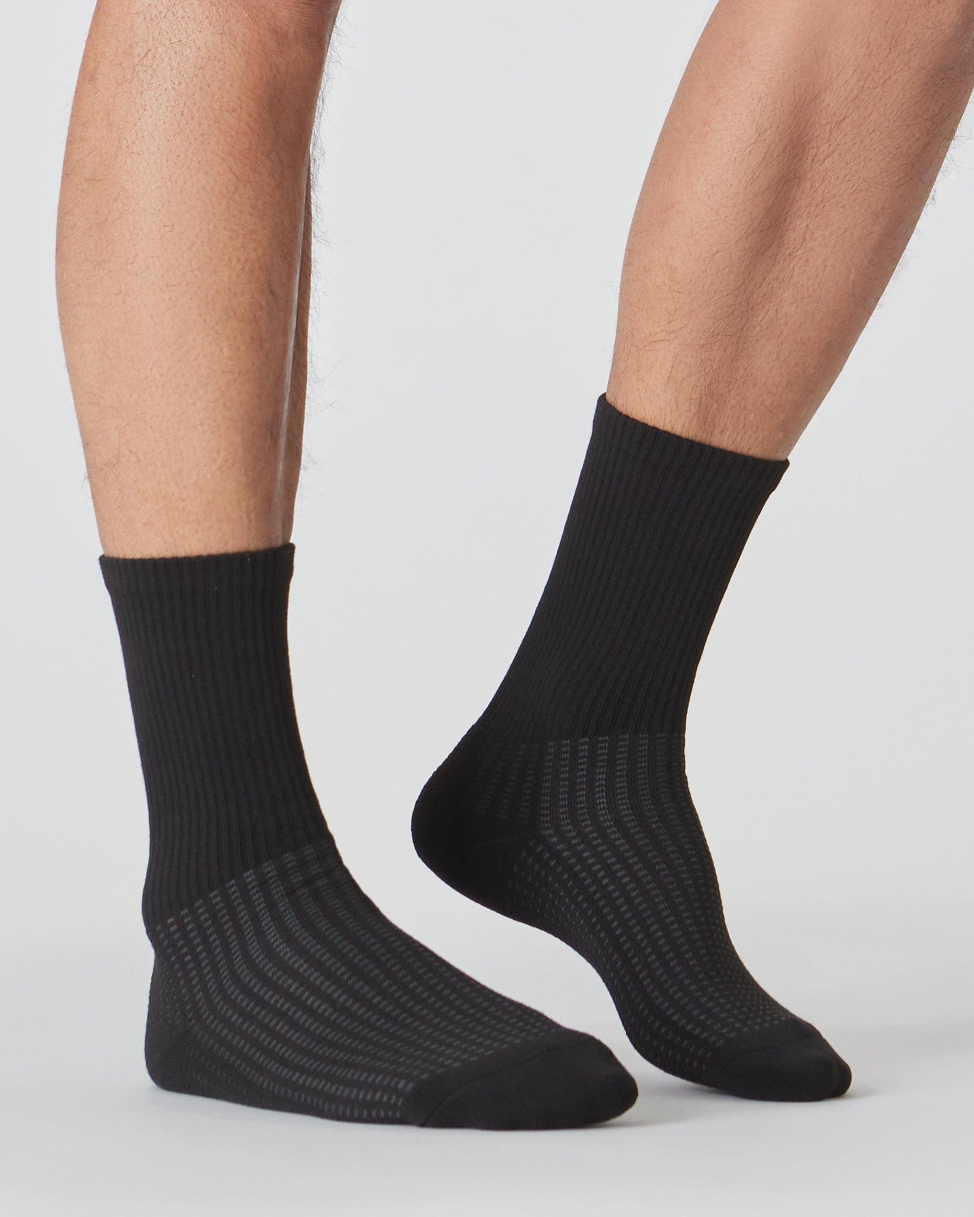 Black Active Crew Socks 3-Pack Product Image