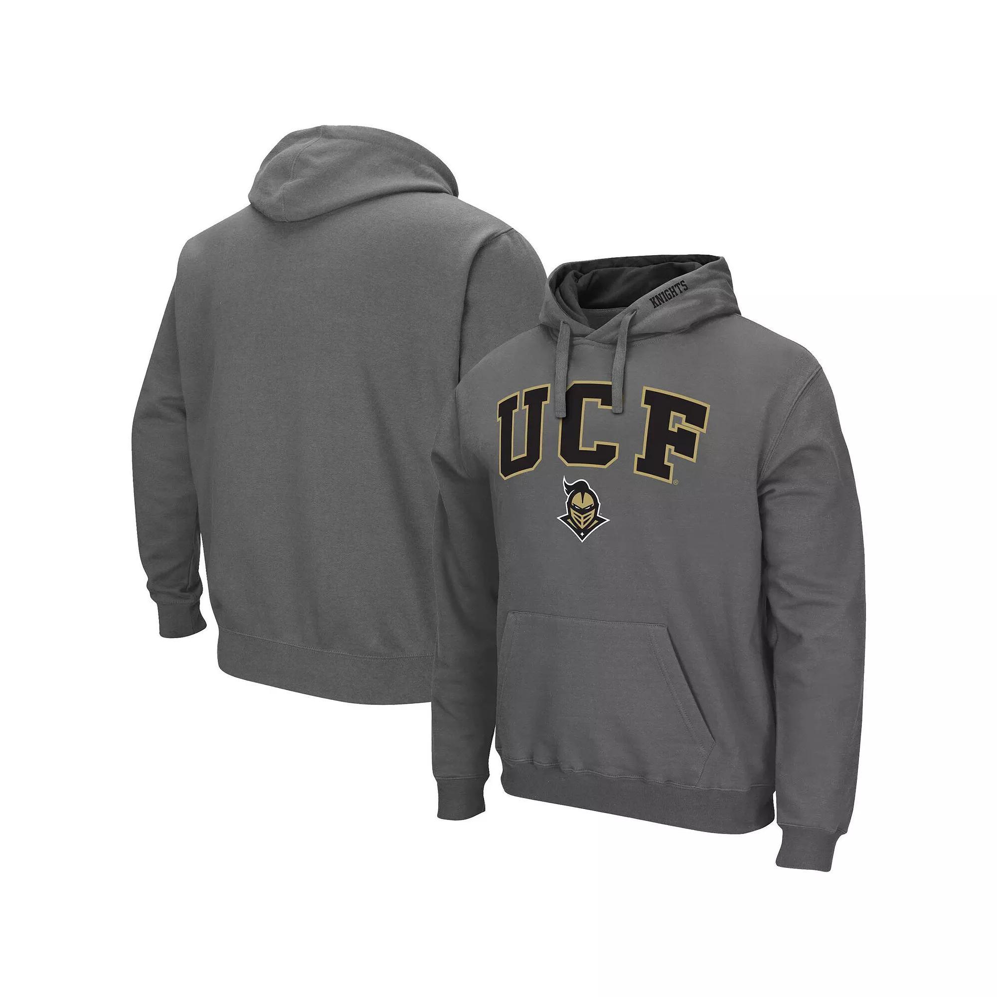 Mens Colosseum Charcoal UCF Knights Arch & Logo 3.0 Pullover Hoodie Product Image