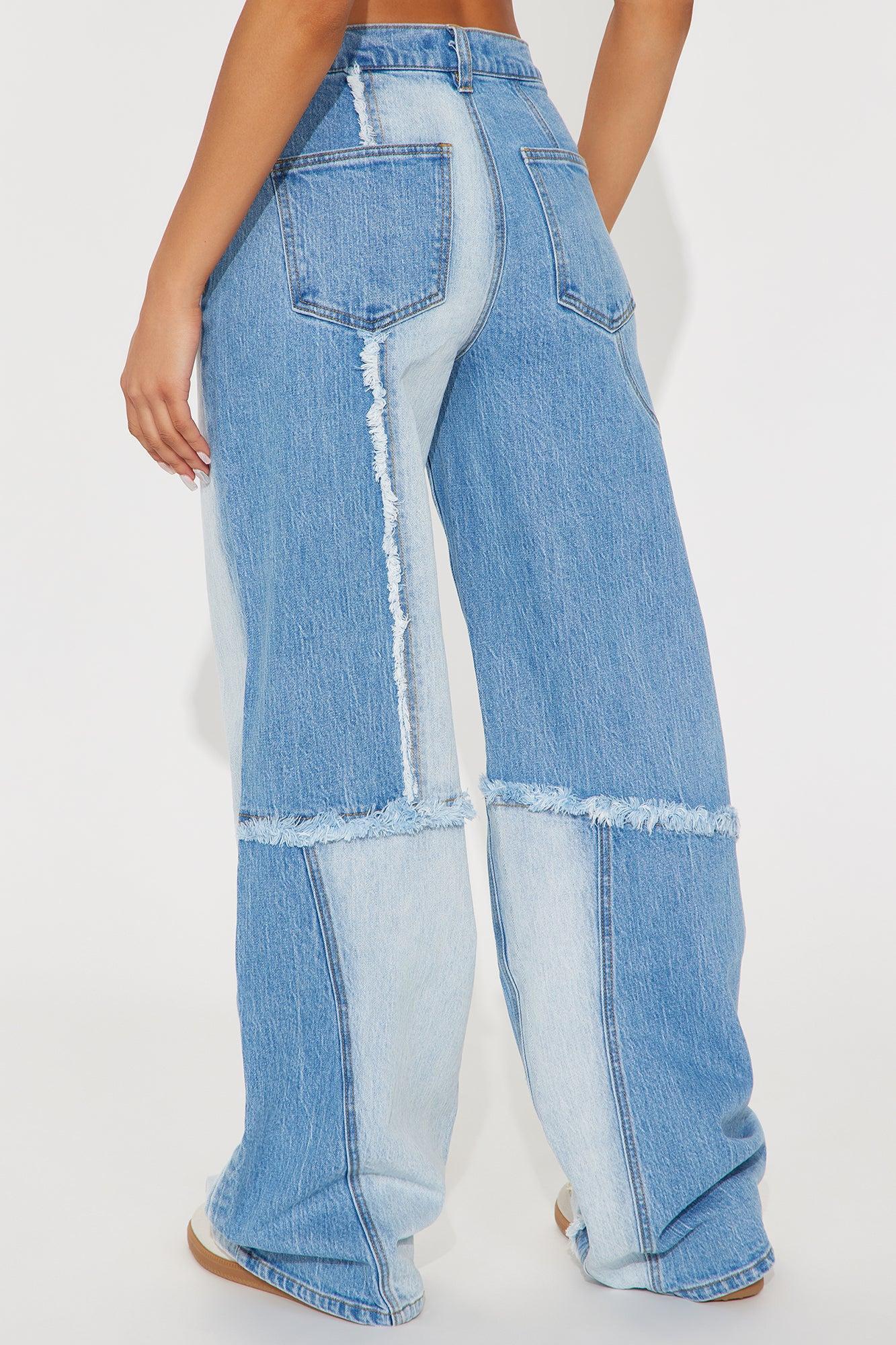 Mon Amour Wide Leg Denim Jeans - Medium Wash Product Image
