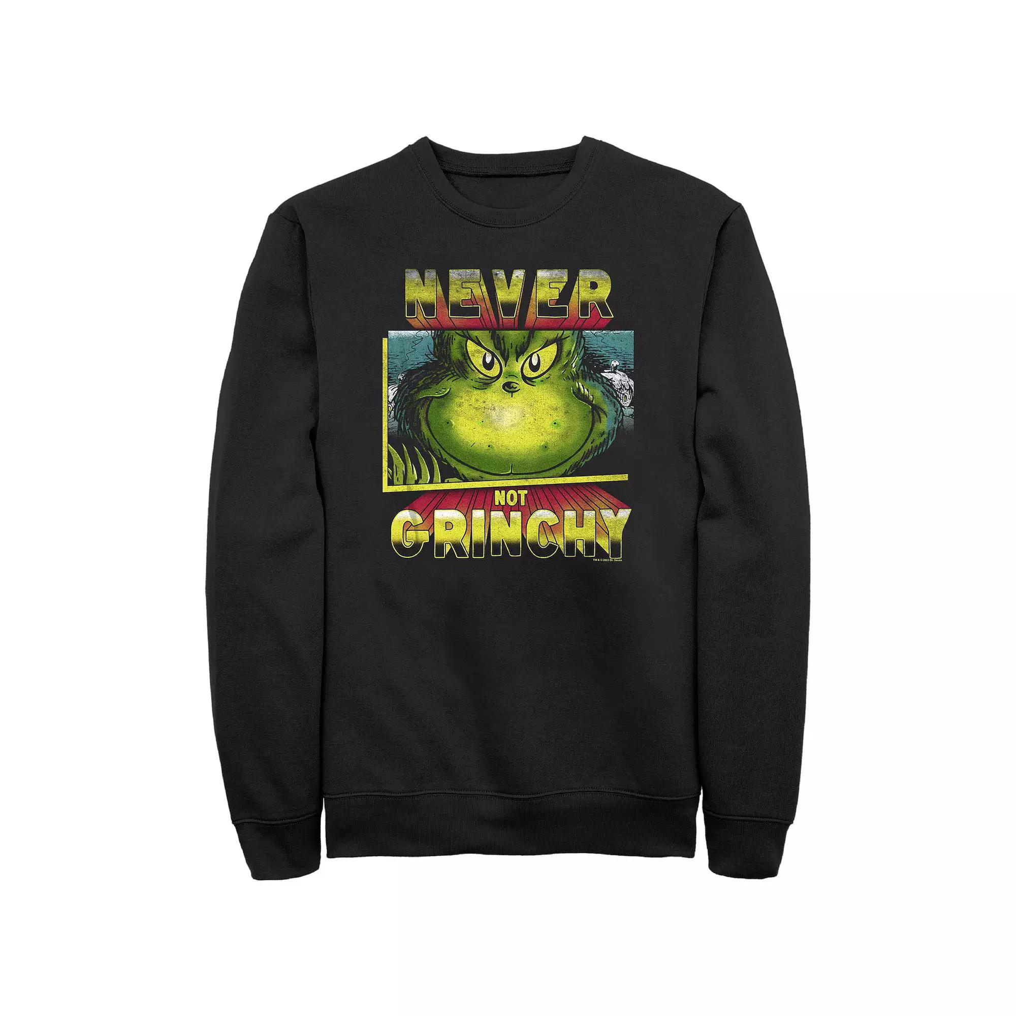 Big & Tall Dr. Seuss Never Not Grinchy Graphic Fleece, Men's, Size: XL, Black Product Image