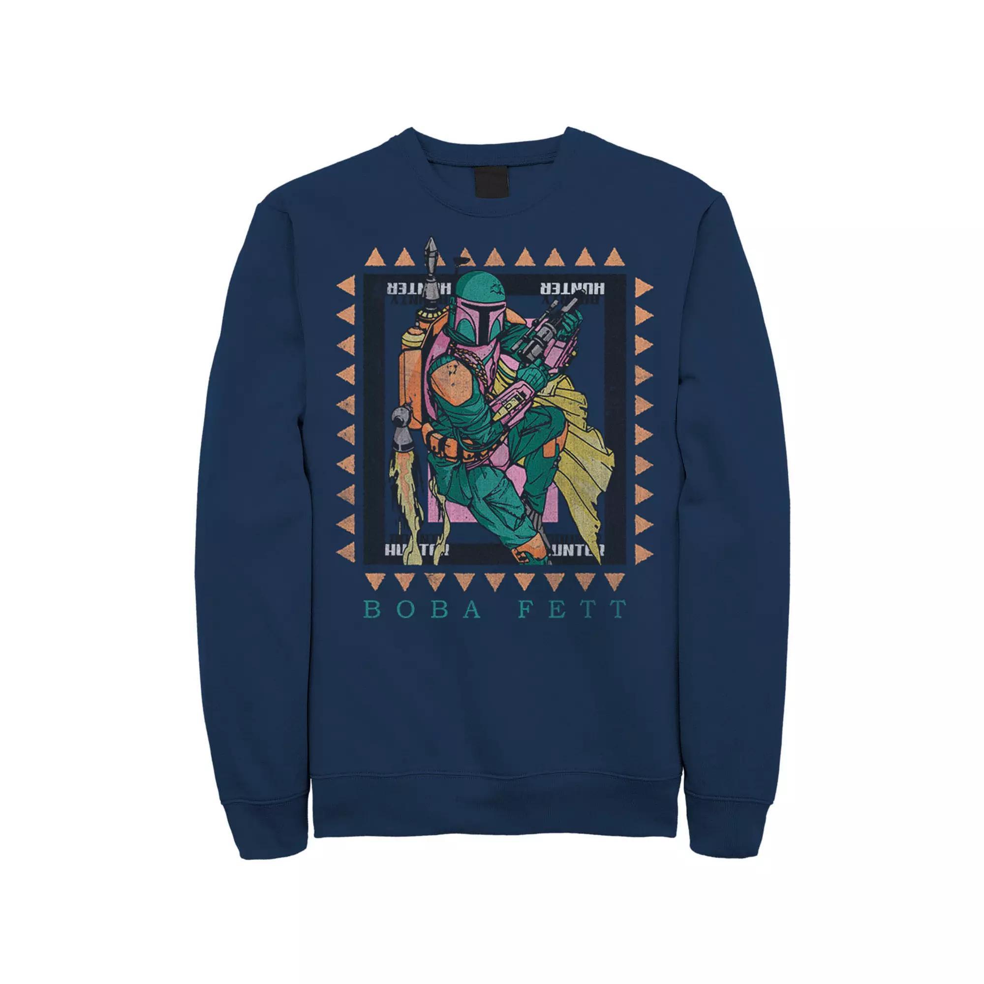 Men's Star Wars Boba Fett Stamp Sweatshirt, Size: Large, Red Product Image