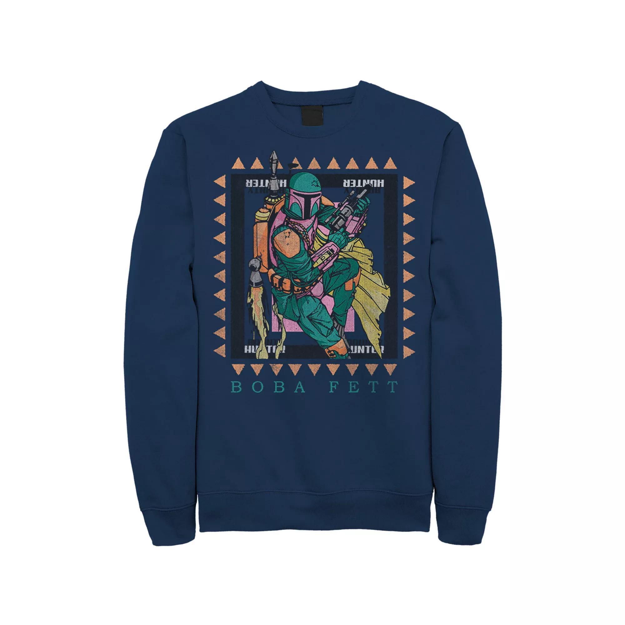 Men's Star Wars Boba Fett Stamp Sweatshirt, Size: Large, Red Product Image
