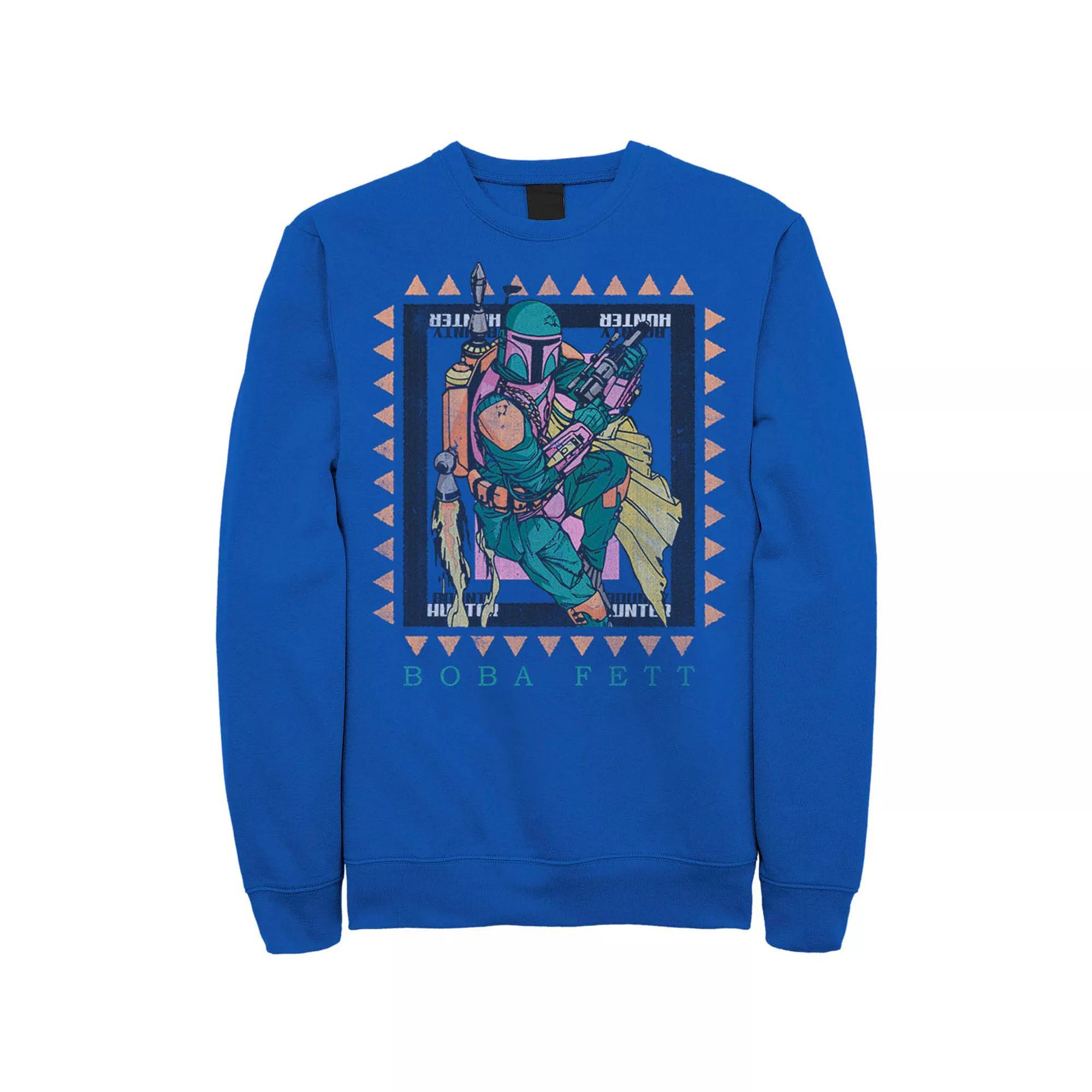 Men's Star Wars Boba Fett Stamp Sweatshirt, Size: Large, Red Product Image