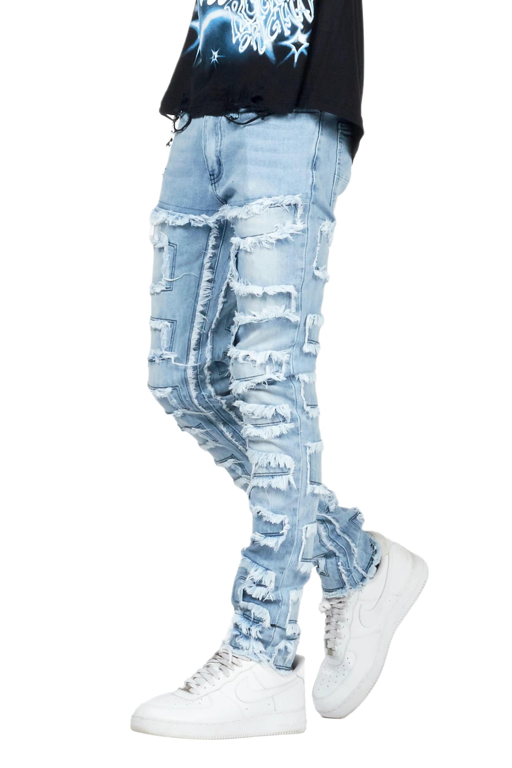 Shake Light Blue Slim Fit Jean Male Product Image