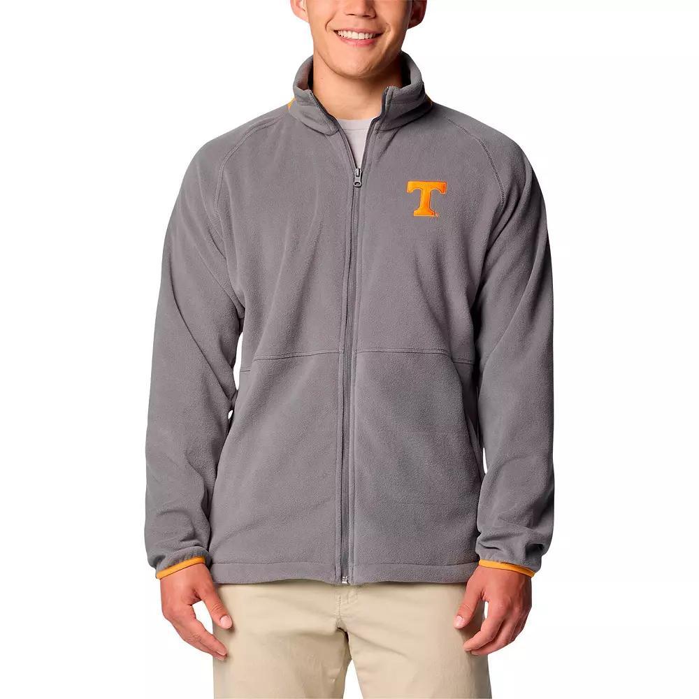 Men's Columbia  Gray Tennessee Volunteers Big & Tall Flanker�� IV Fleece Raglan Full-Zip Jacket, Size: 5XLT, Grey Product Image