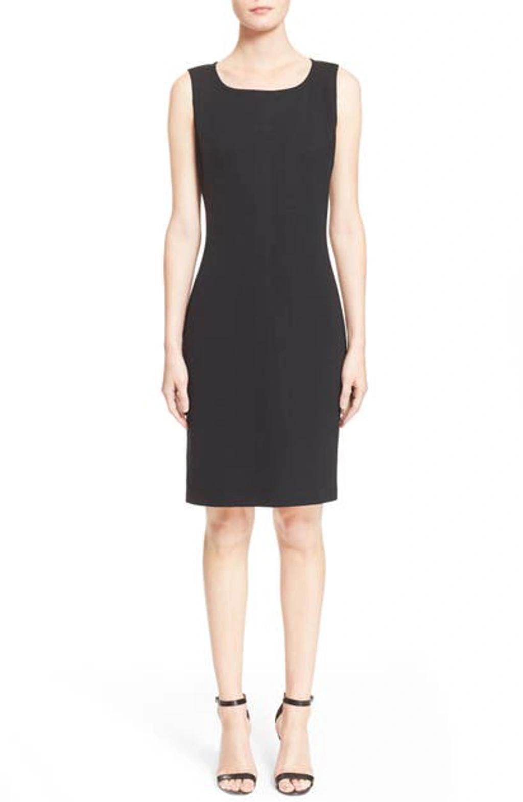 ST JOHN Milano-knit Scoop-neck Sheath Dress In Black Product Image