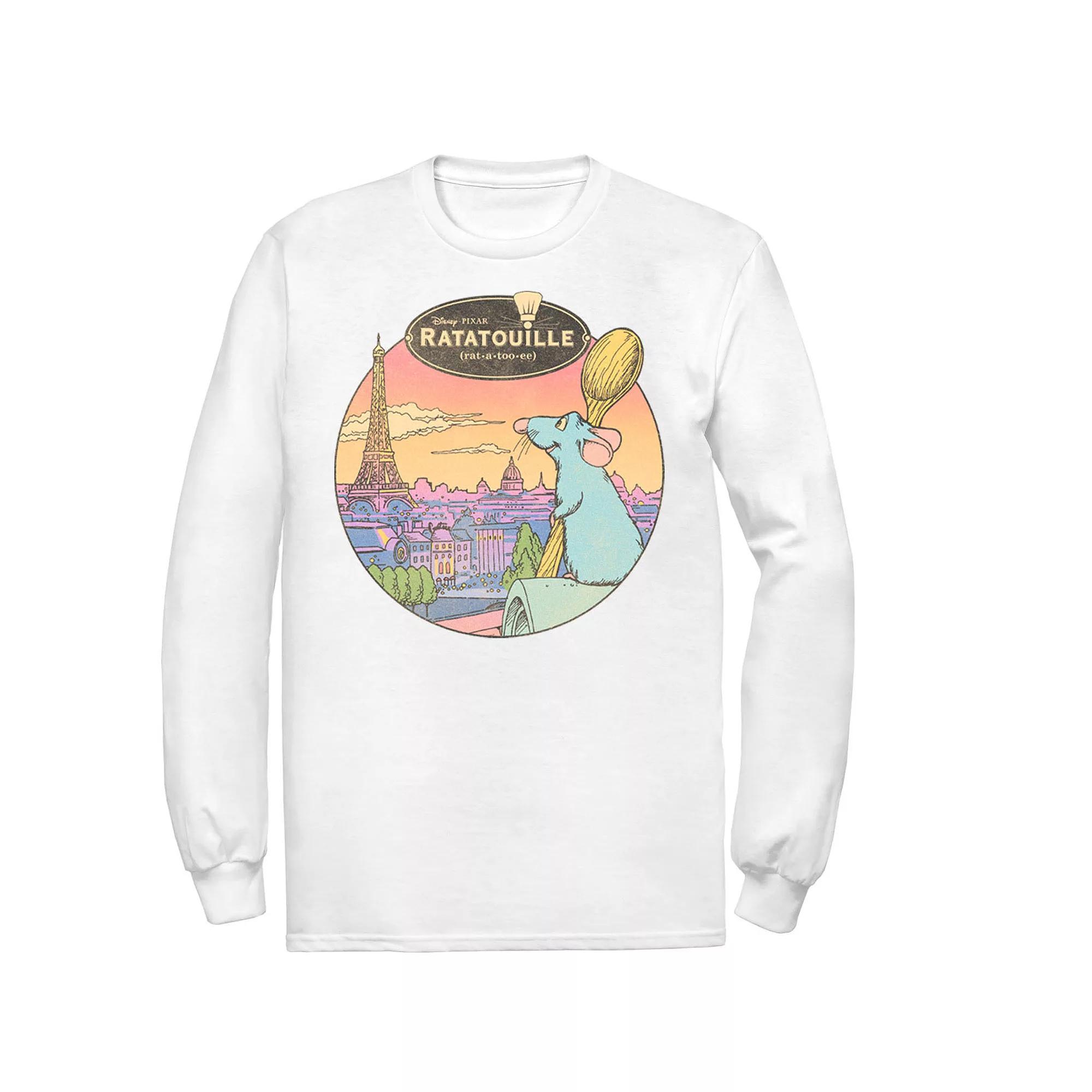 Disney / Pixar's Ratatouille Men's Over Look Paris Tee, Size: 3XL, White Product Image