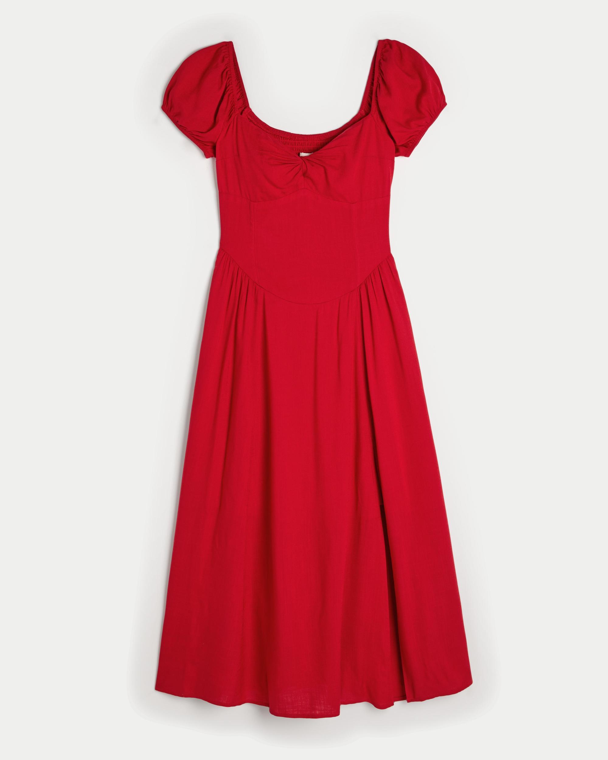 Cinch Bust Drop-Waist Maxi Dress Product Image