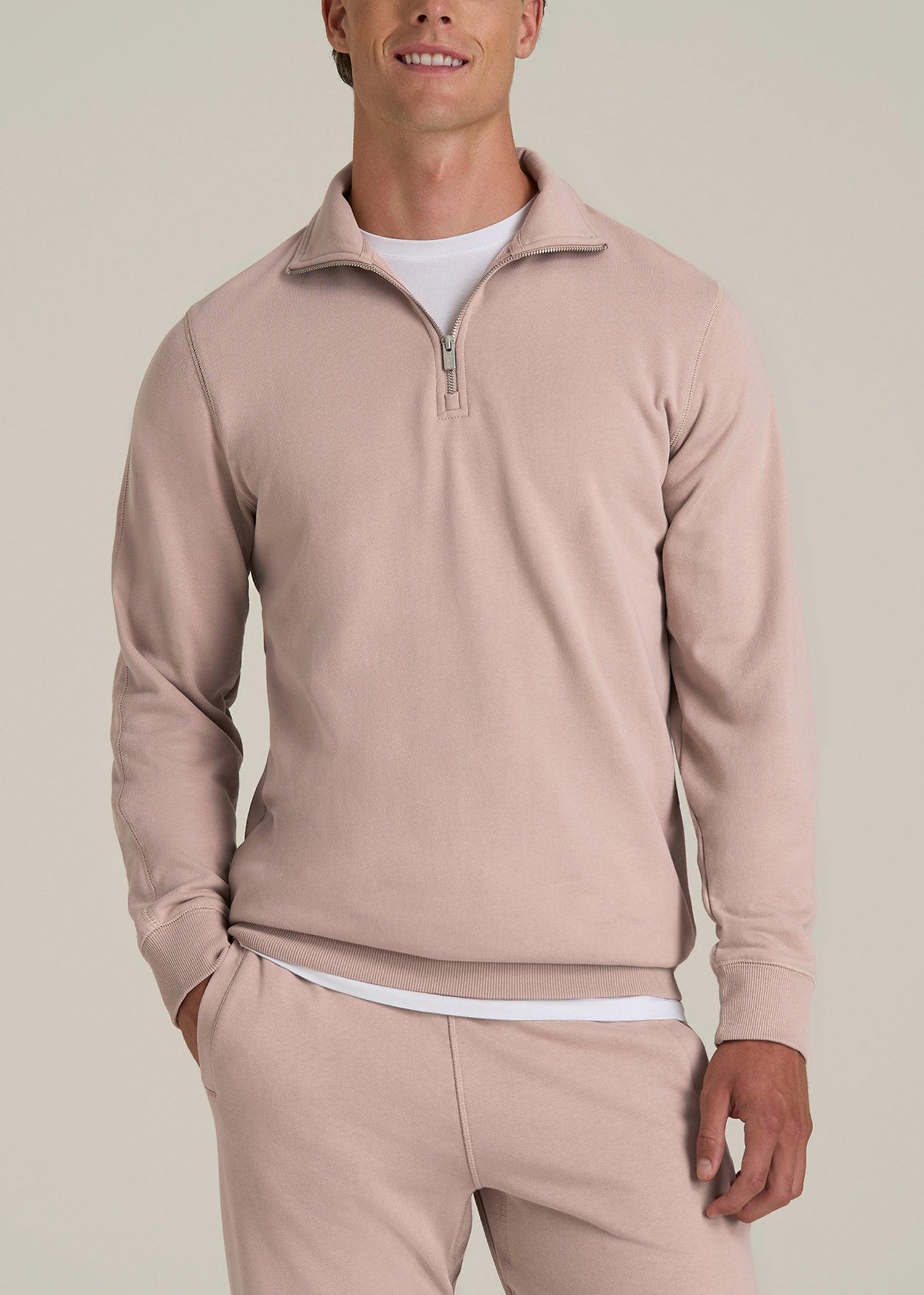 Wearever 2.0 French Terry Quarter-Zip Tall Men's Sweatshirt in Desert Rose Male Product Image