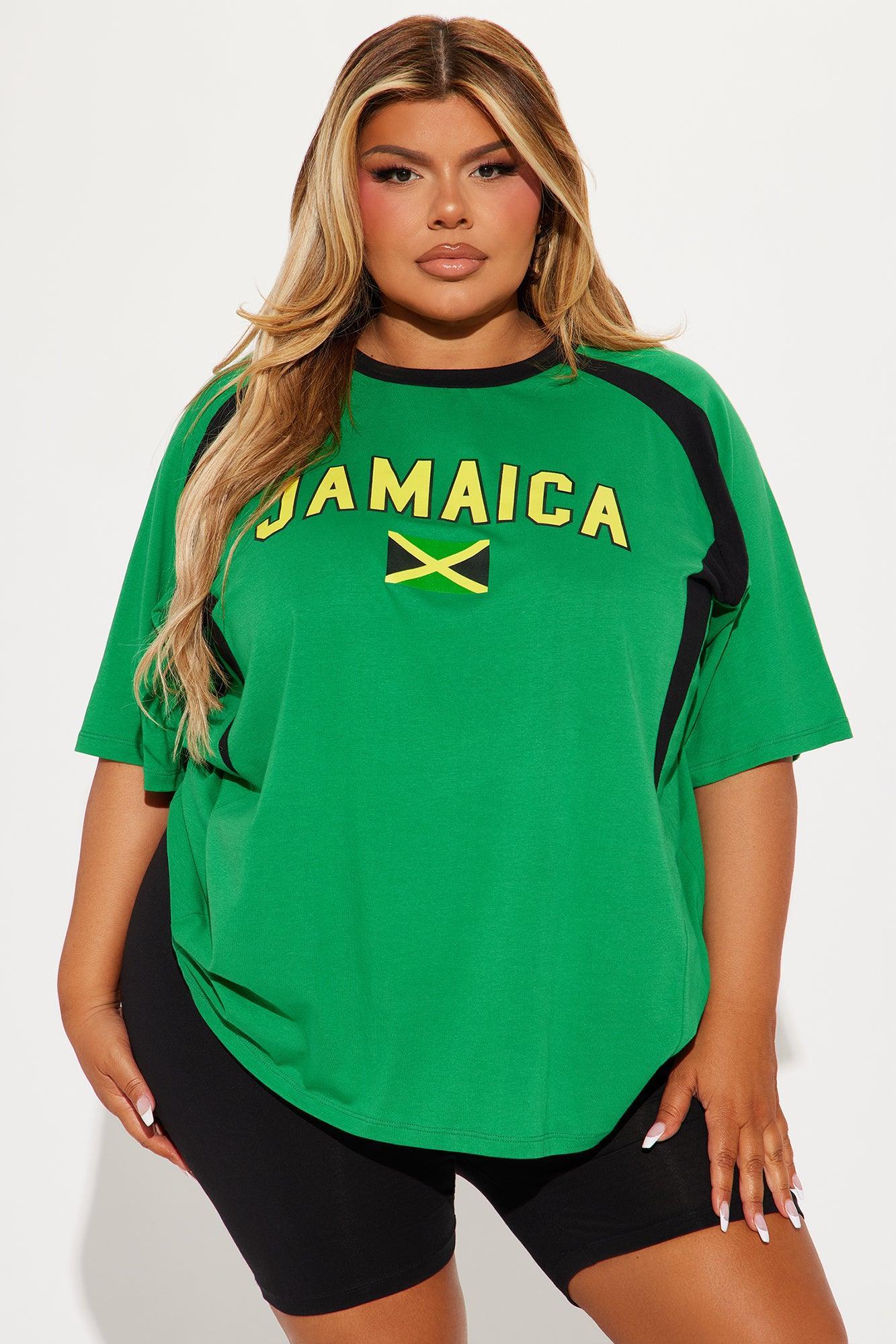Jamaican Love Oversized Tee - Green Product Image