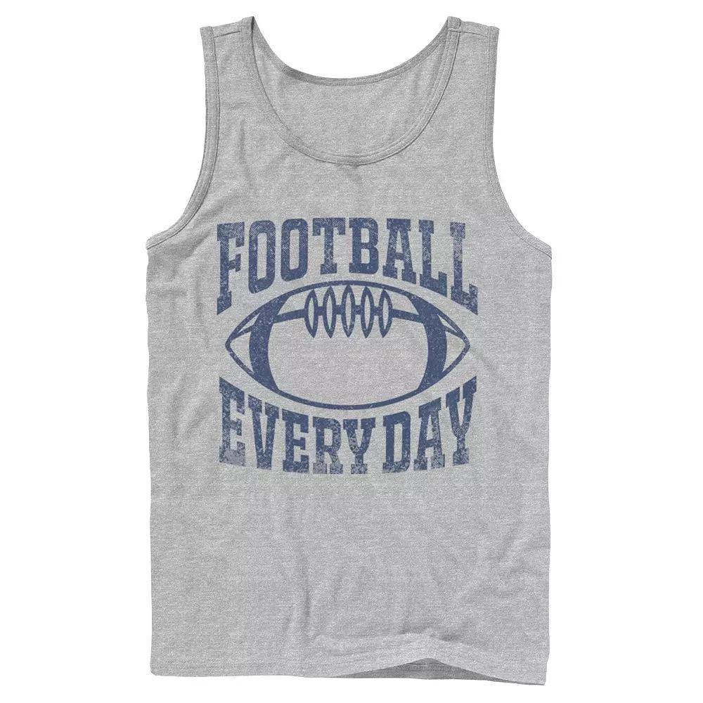 Men's Football Every Day Vintage Collegiate Navy Tank Top, Size: Large, Athletic Grey Product Image