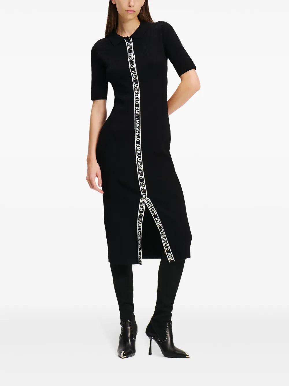logo-tape midi dress Product Image