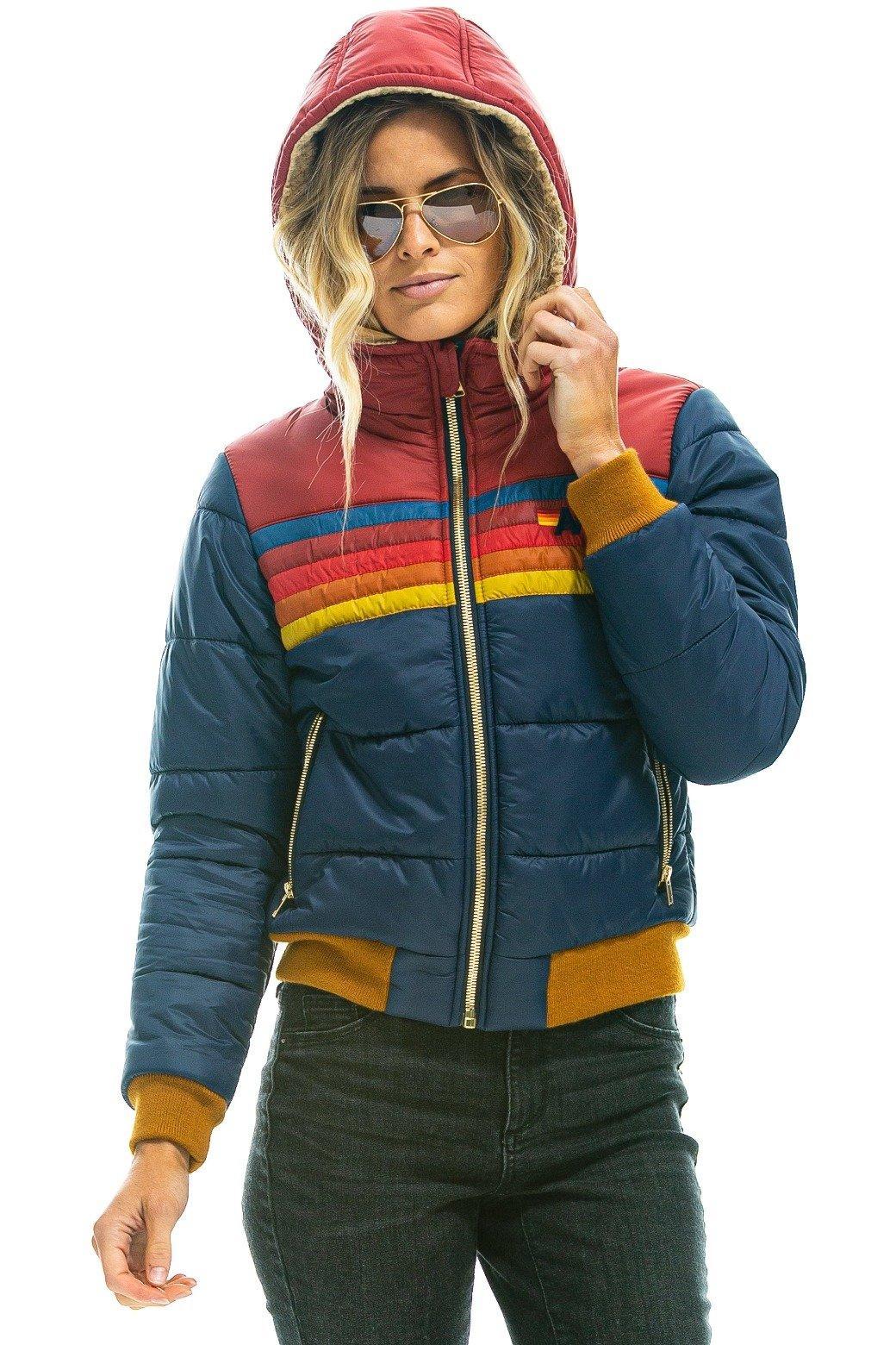 TREKKER 2 HOODED PUFFER JACKET - NAVY Female Product Image