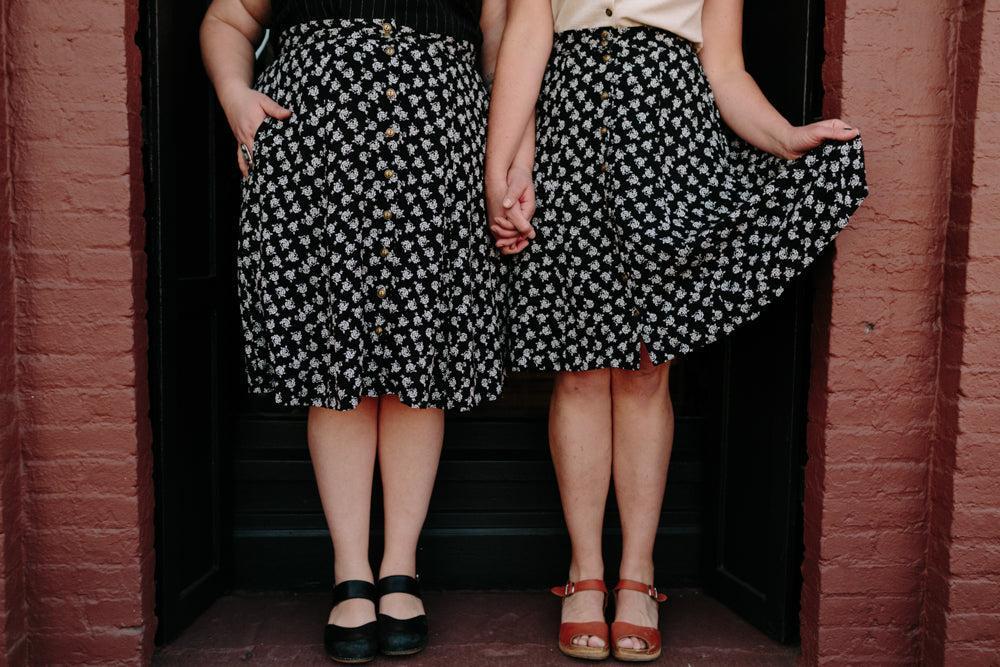 Bae Skirt in Black Rose Crepe Product Image