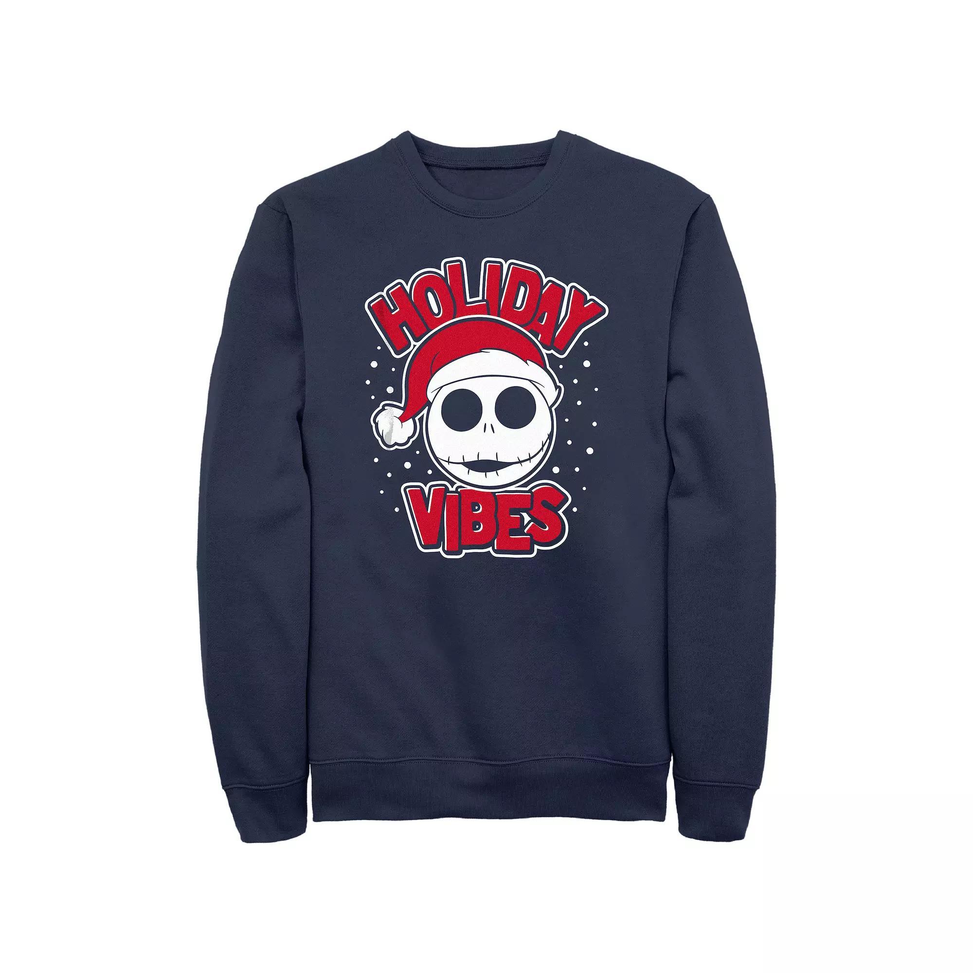 Disney's The Nightmare Before Christmas Jack Holiday Vibes Men's Graphic Fleece, Size: XL, Blue Product Image