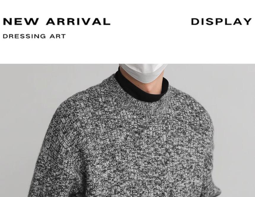 Crew Neck Melange Sweater Product Image