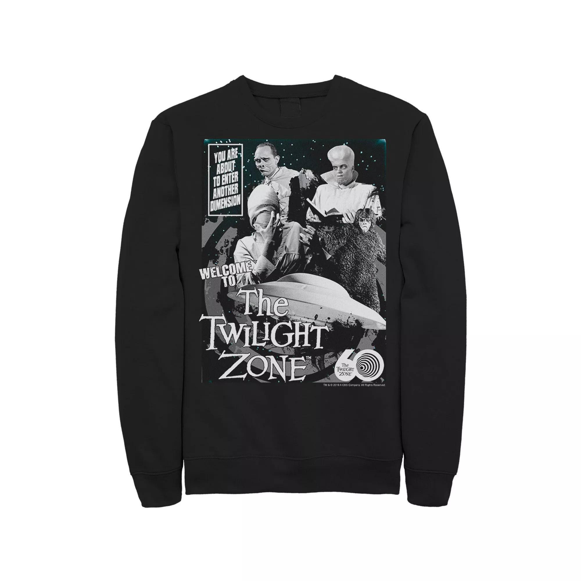 Men's CBS The Twilight Zone Comic 60th Sweatshirt, Size: XXL, Athletic Grey Product Image