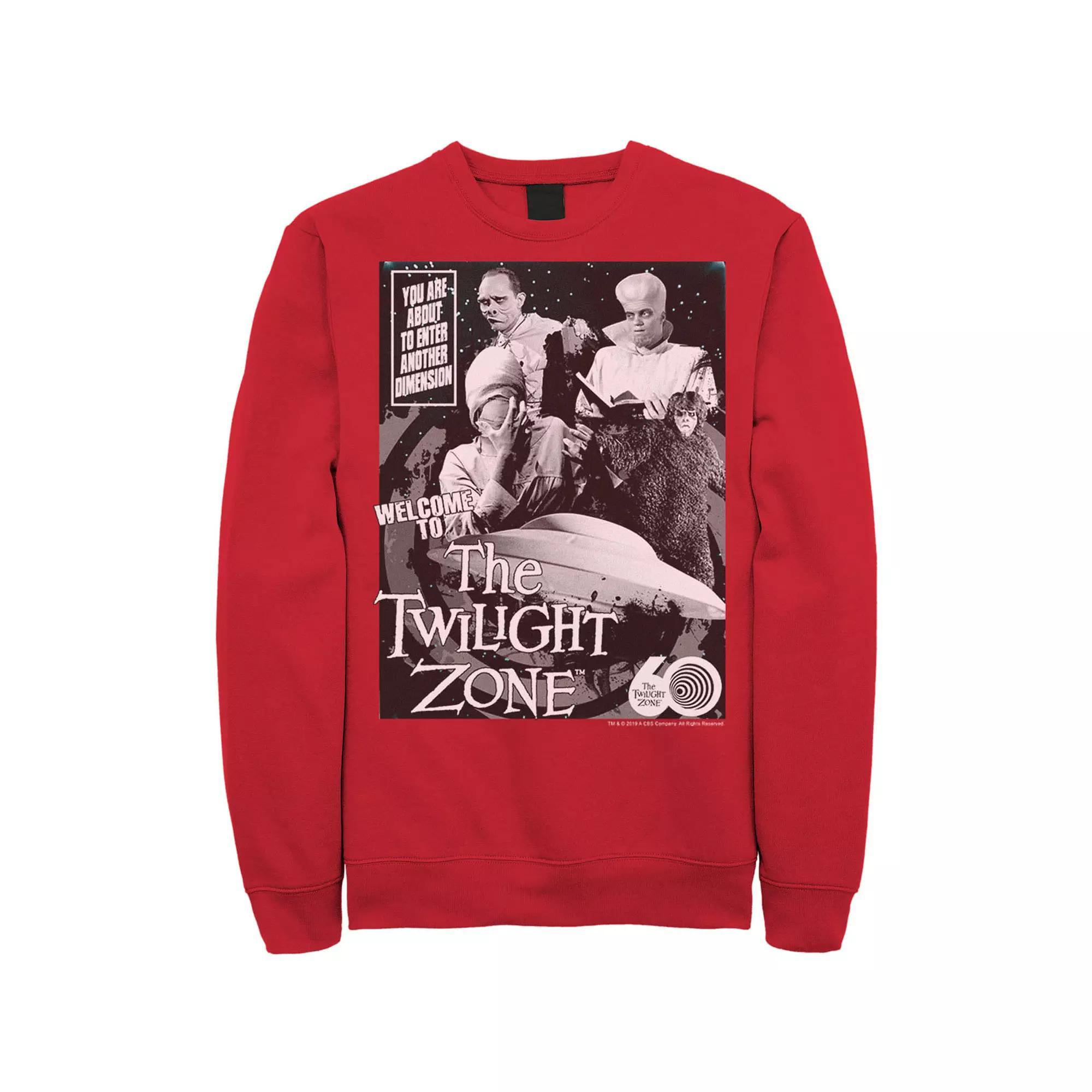 Men's CBS The Twilight Zone Comic 60th Sweatshirt, Size: XXL, Athletic Grey Product Image