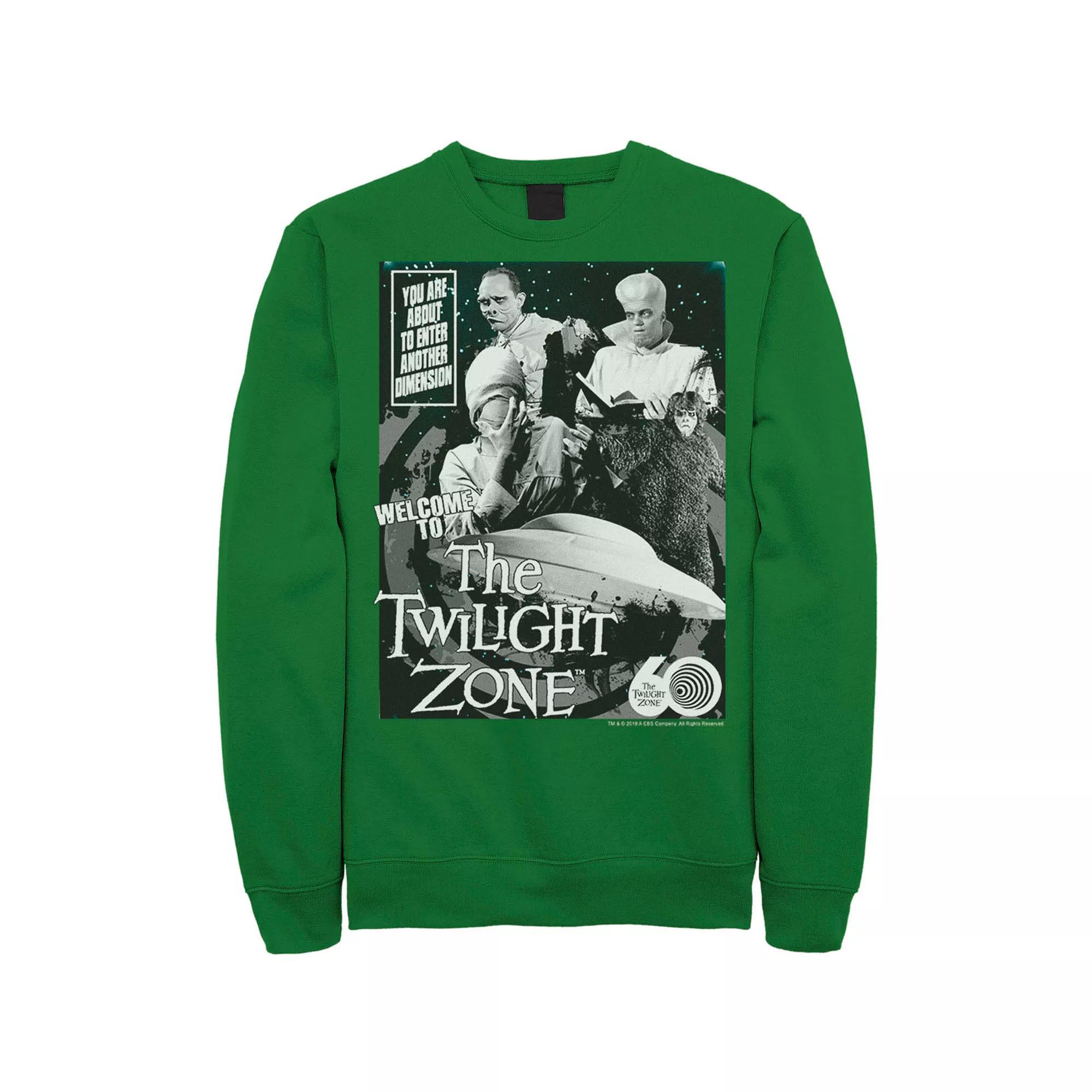Men's CBS The Twilight Zone Comic 60th Sweatshirt, Size: XXL, Athletic Grey Product Image