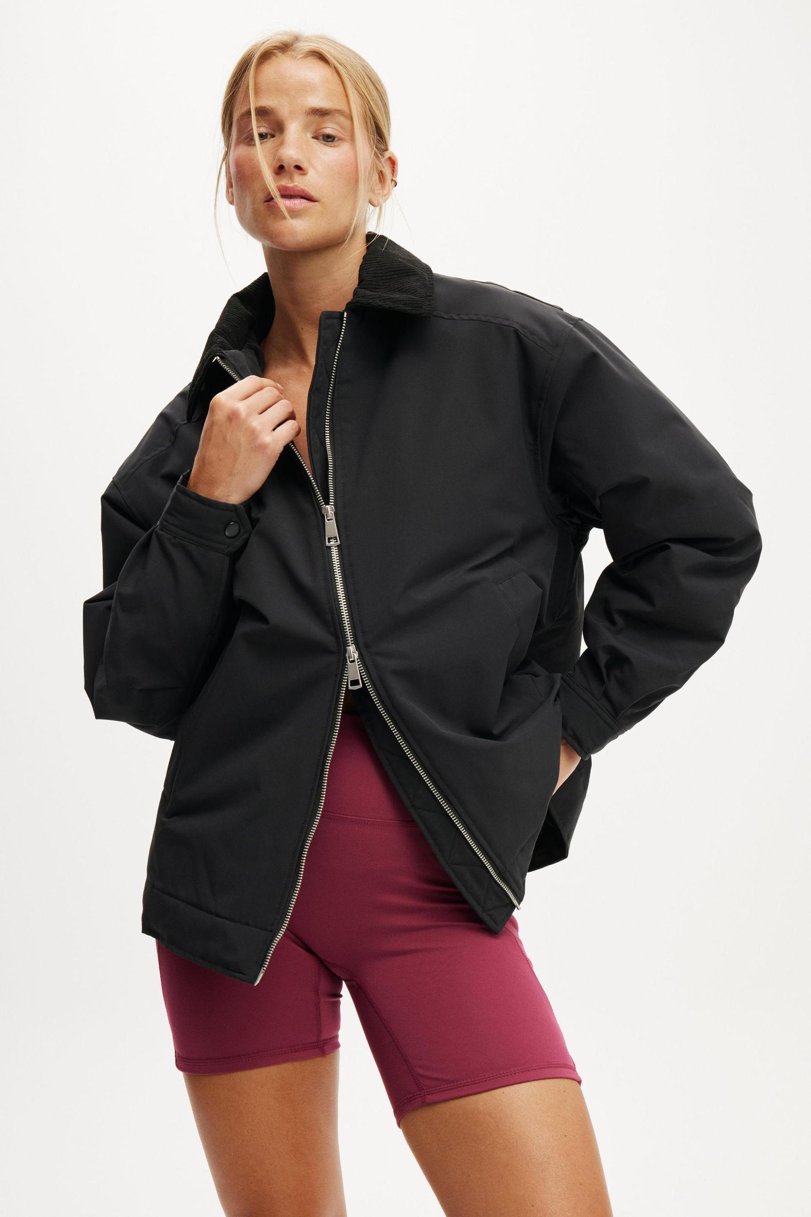 Contrast Collar Oversized Jacket Product Image
