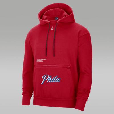 Philadelphia 76ers Courtside Statement Edition Men's Jordan NBA Fleece Pullover Hoodie Product Image