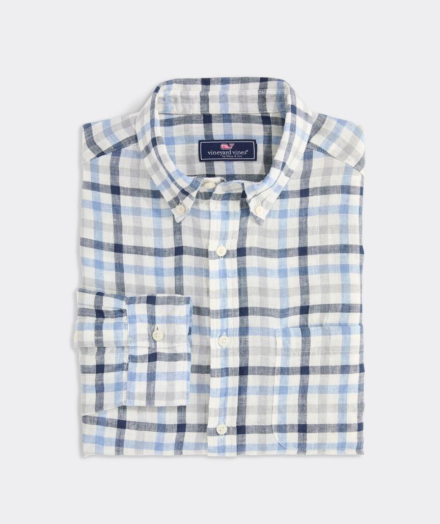 Windward Tattersall Linen Shirt Product Image