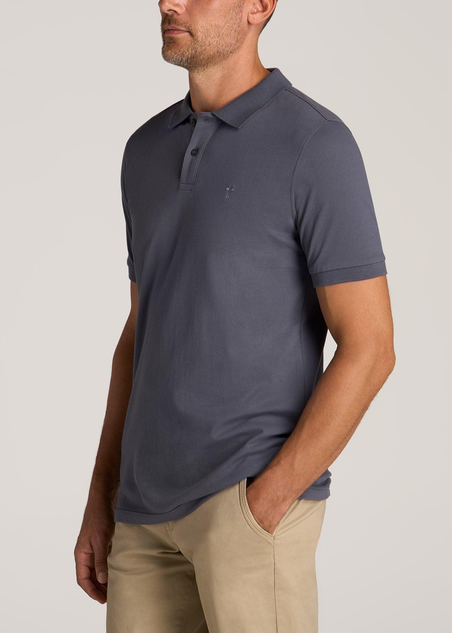Men's Tall Classic Polo with Embroidered Logo in Cherry Brown Product Image