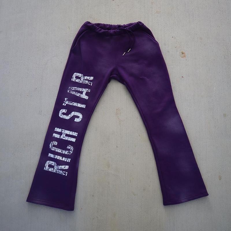 Unisex Men's Vintage Y2k Rich Star Print Flared SweatPants Product Image