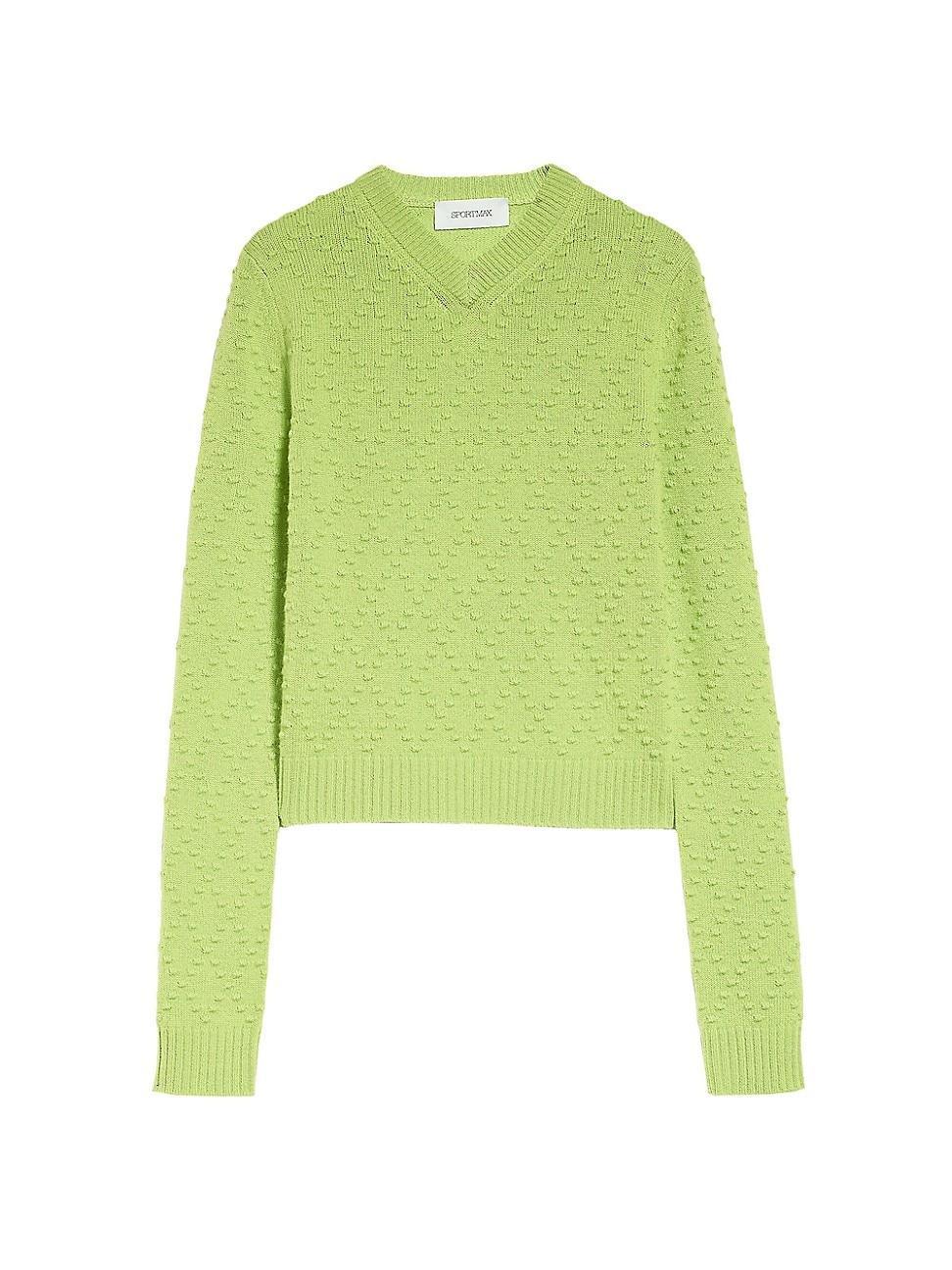 Womens Plaid Wool-Blend Sweater Product Image