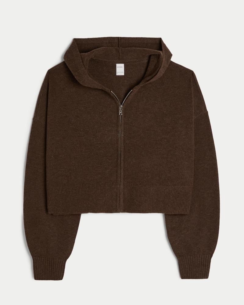 Gilly Hicks Sweater-Knit Zip-Up Hoodie Product Image