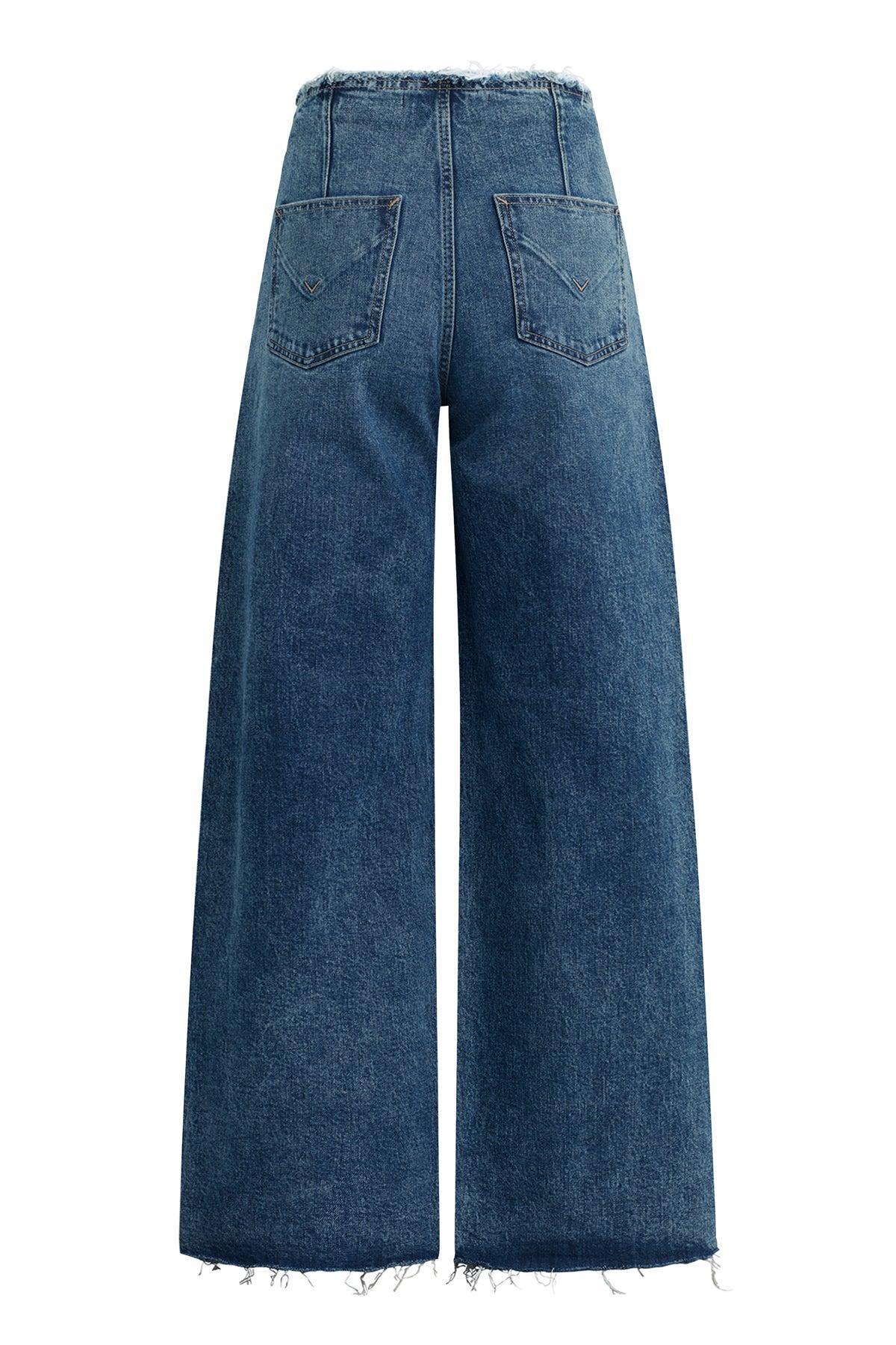 James High-Rise Darted Wide Leg Petite Jean Female Product Image