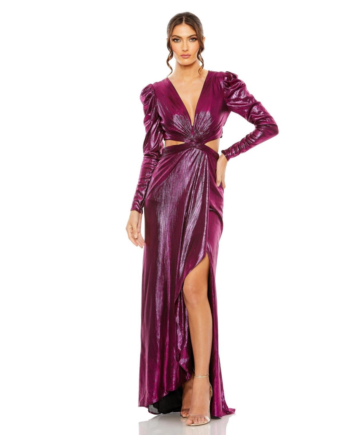 Womens Ieena Foile Jersey Open-Back Gown Product Image