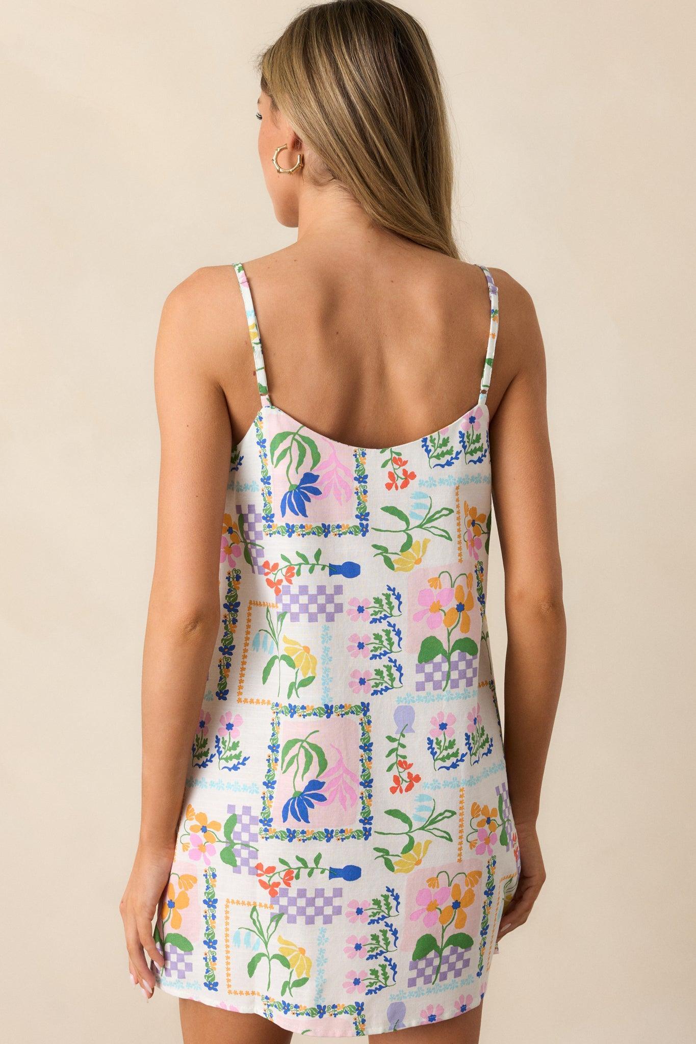 MINKPINK Nikita Ivory Picnic Mini Dress Product Image
